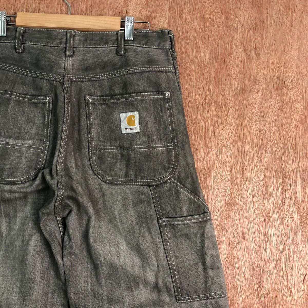 Carhartt DL Carhartt painter Vintage Black Faded Denim Pants #c151 Size US 30 / EU 46 - 9 Thumbnail