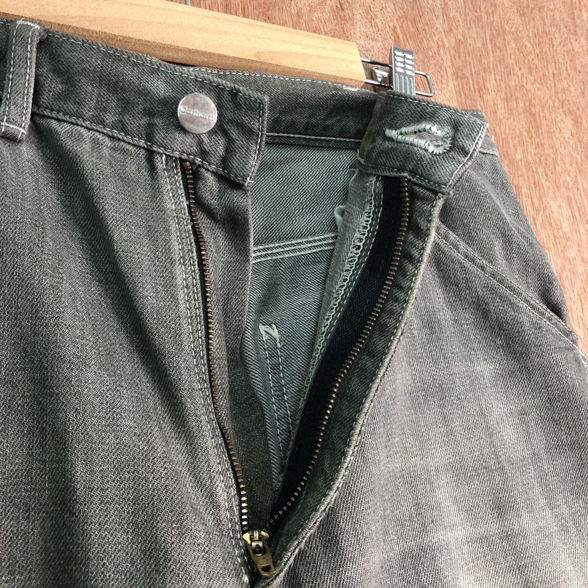 Carhartt DL Carhartt painter Vintage Black Faded Denim Pants #c151 Size US 30 / EU 46 - 5 Thumbnail