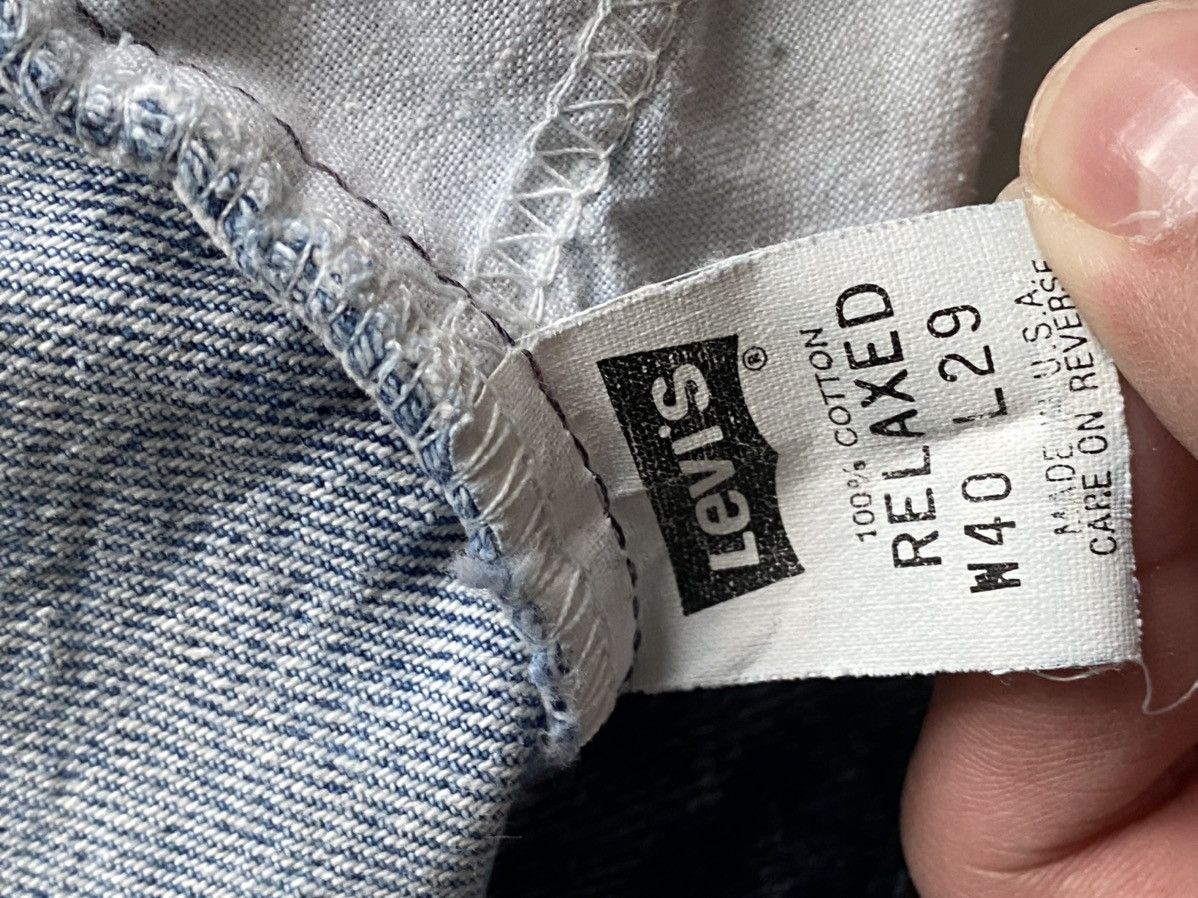 Levi's Vintage 1992 Levi’s Brown Tabs Light Blue Denim Jeans Baggy Size US 35 - 12 Thumbnail