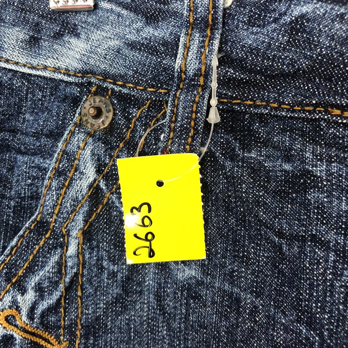 Japanese Brand DL Big skull seditionaries faded Denim Black Jeans #2663 Size 31" - 14 Thumbnail