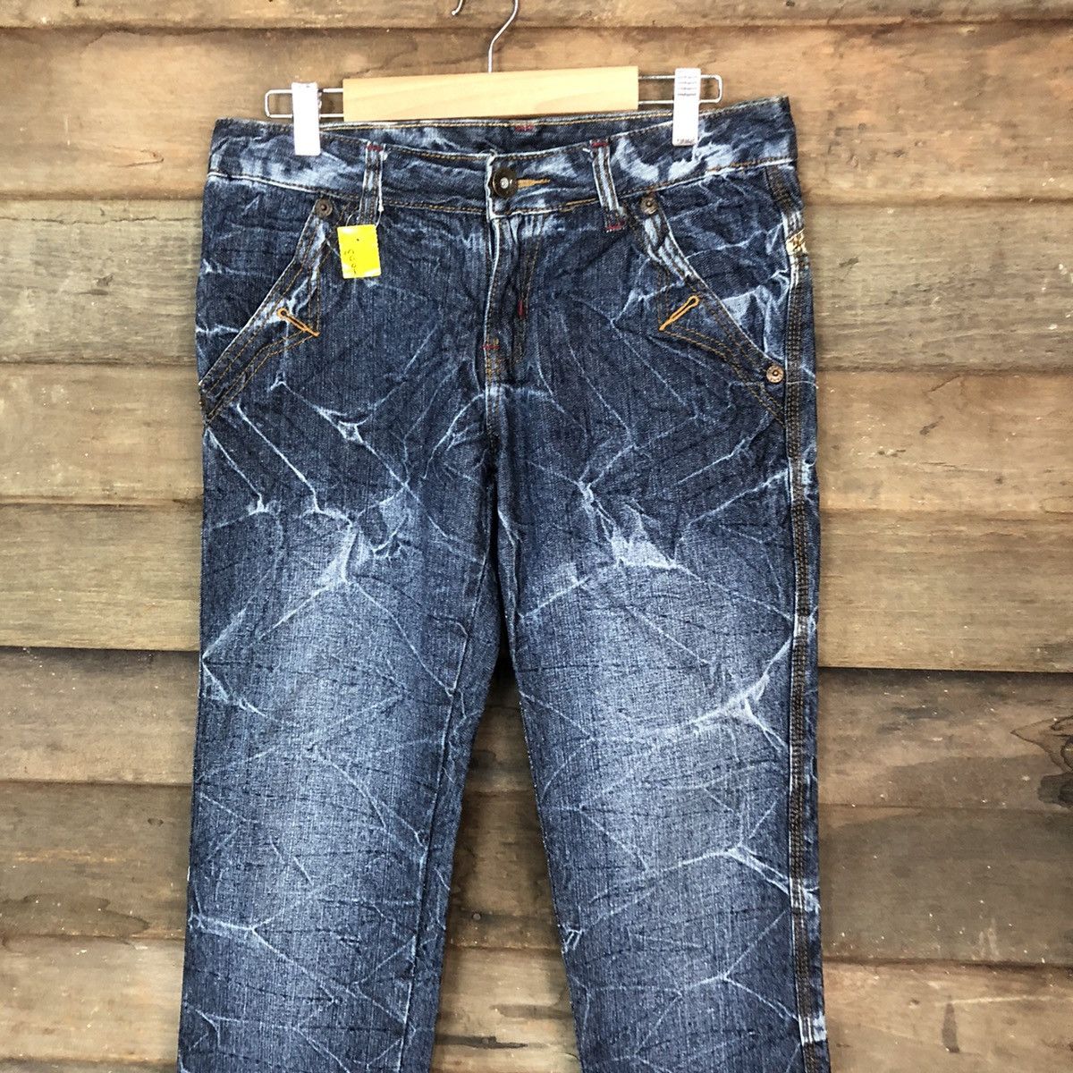 Japanese Brand DL Big skull seditionaries faded Denim Black Jeans #2663 Size 31" - 8 Thumbnail