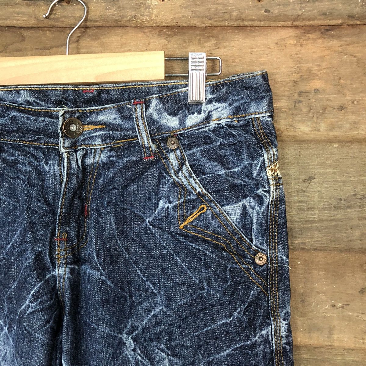 Japanese Brand DL Big skull seditionaries faded Denim Black Jeans #2663 Size 31" - 11 Thumbnail