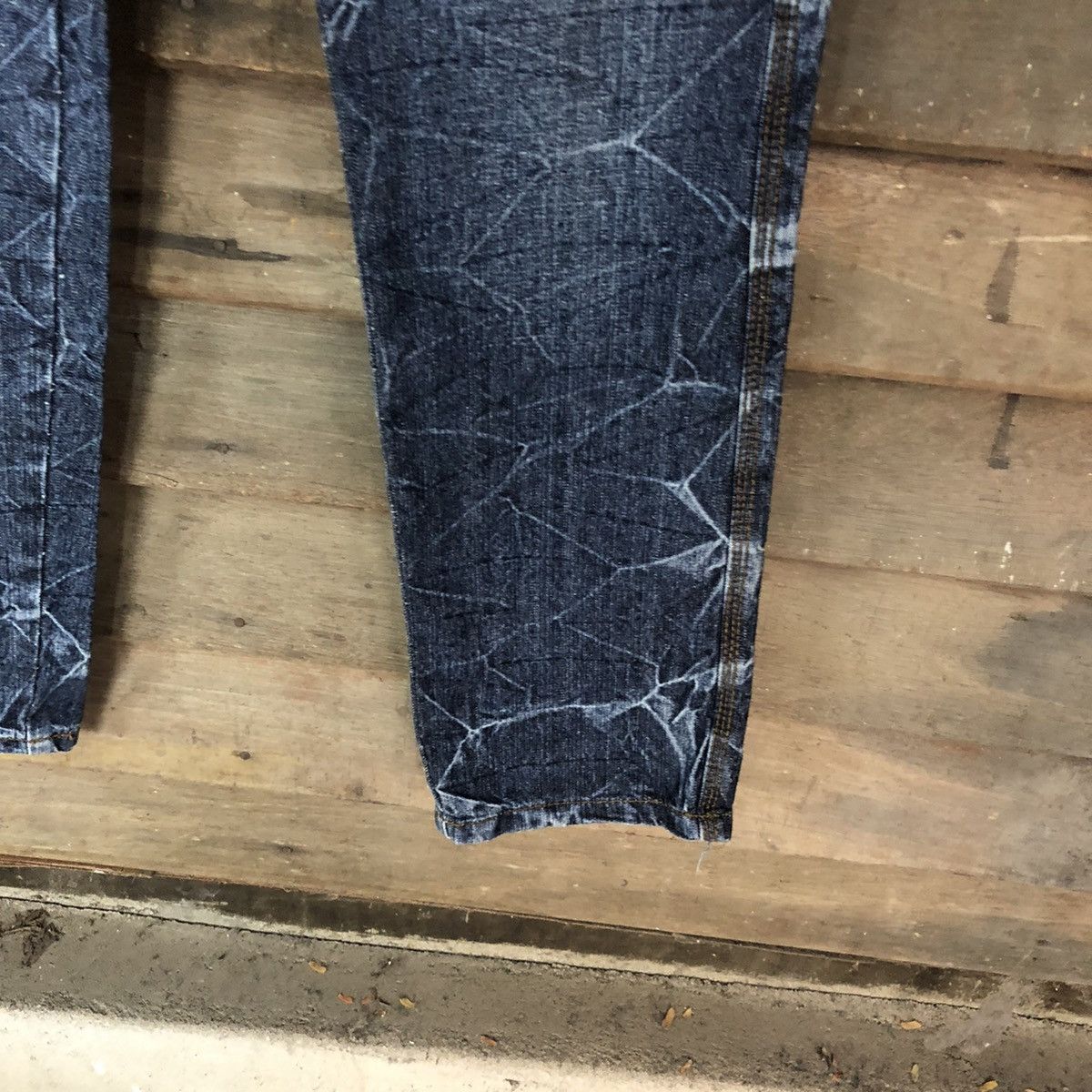 Japanese Brand DL Big skull seditionaries faded Denim Black Jeans #2663 Size 31" - 13 Thumbnail