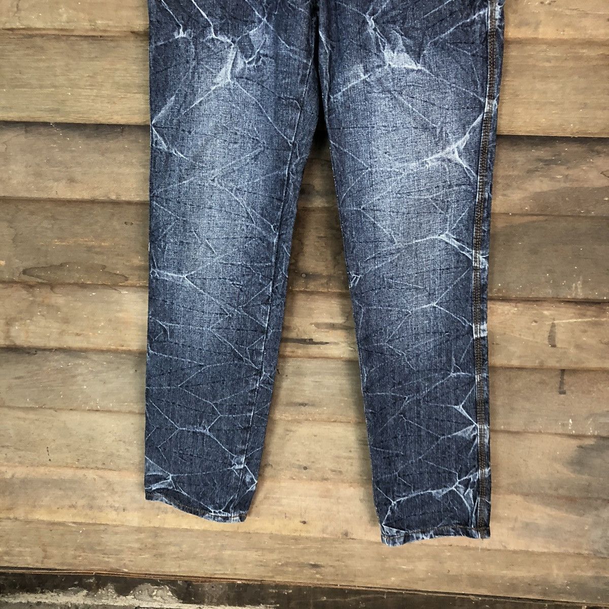 Japanese Brand DL Big skull seditionaries faded Denim Black Jeans #2663 Size 31" - 9 Thumbnail