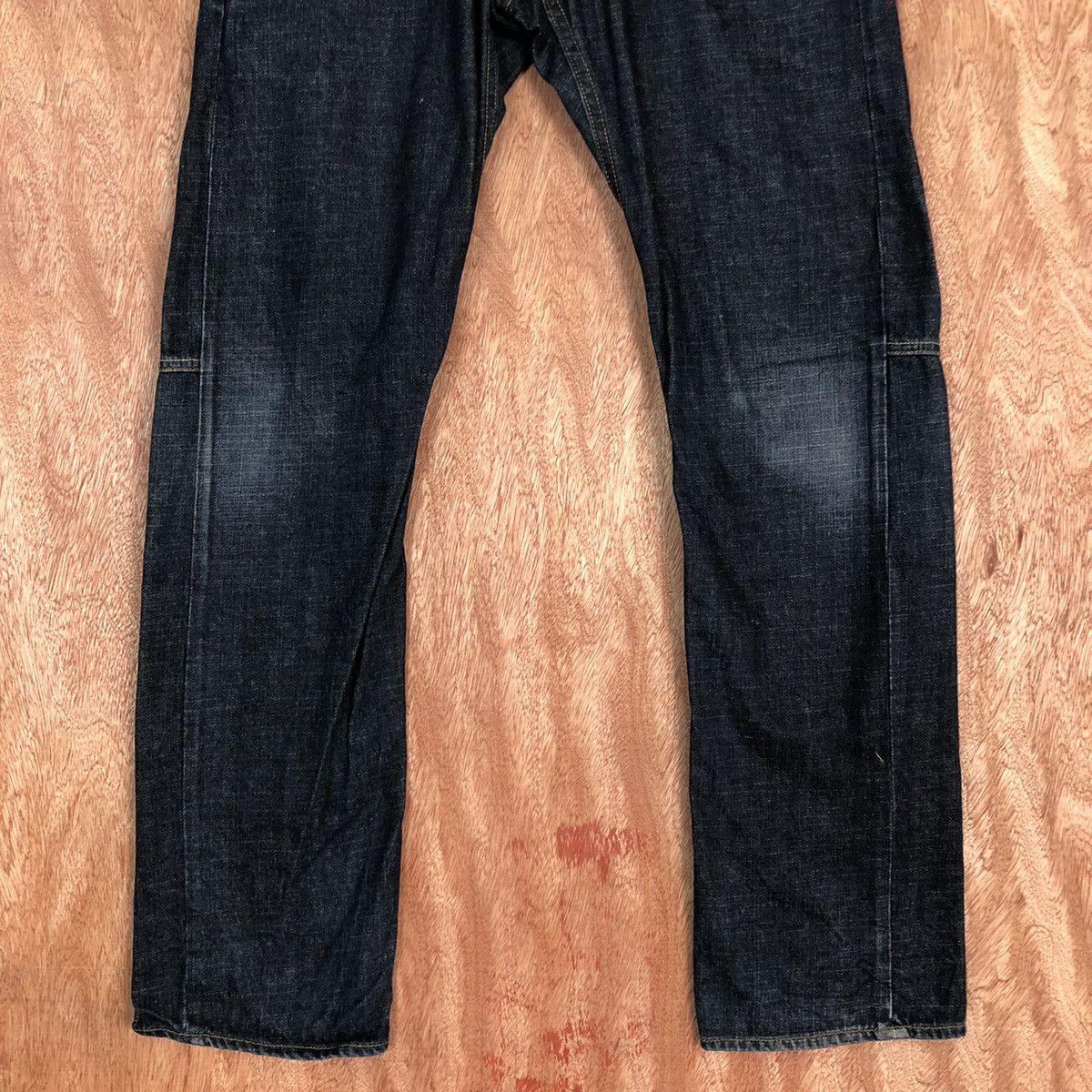 Japanese Brand Double Waist Dominate Handcrafted Dark Blue Jeans #c614DL Size US 29 - 3 Thumbnail