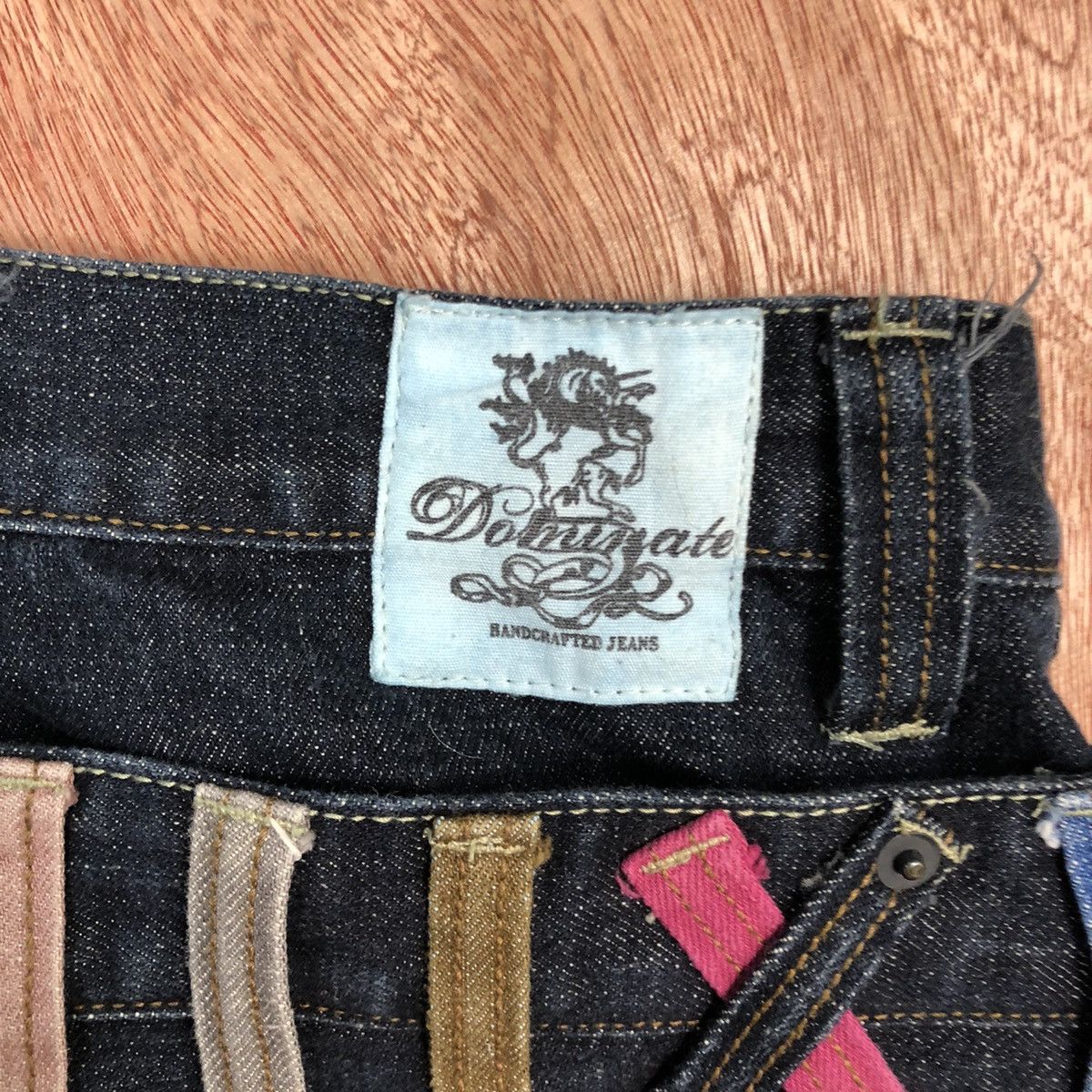 Japanese Brand Double Waist Dominate Handcrafted Dark Blue Jeans #c614DL Size US 29 - 11 Thumbnail