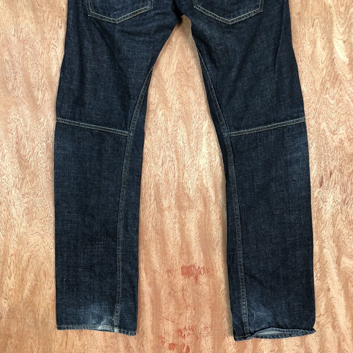 Japanese Brand Double Waist Dominate Handcrafted Dark Blue Jeans #c614DL Size US 29 - 10 Thumbnail