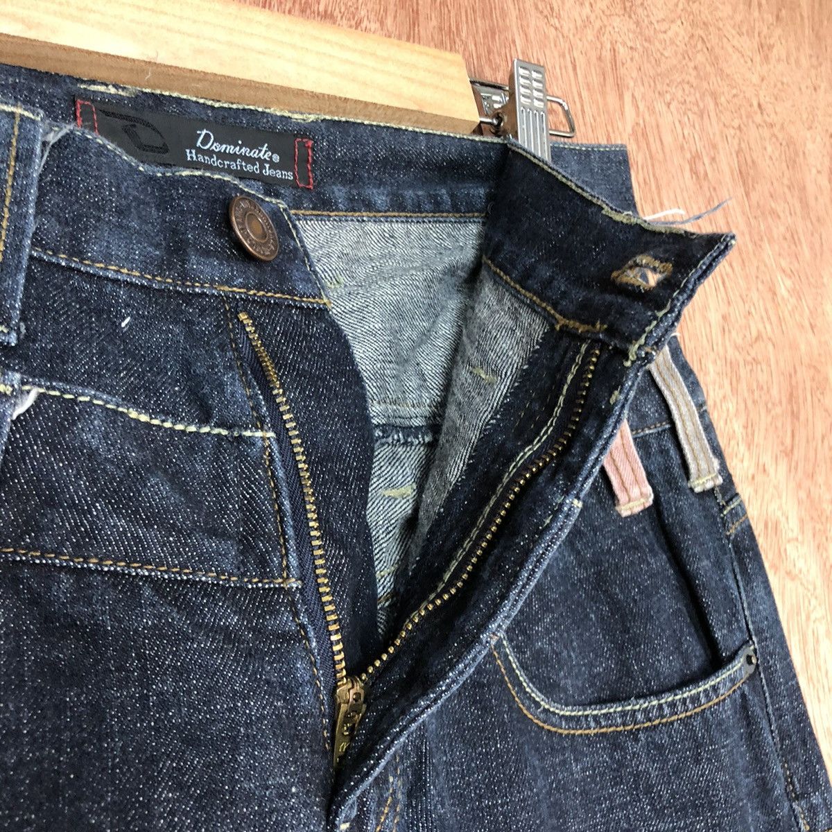 Japanese Brand Double Waist Dominate Handcrafted Dark Blue Jeans #c614DL Size US 29 - 7 Thumbnail