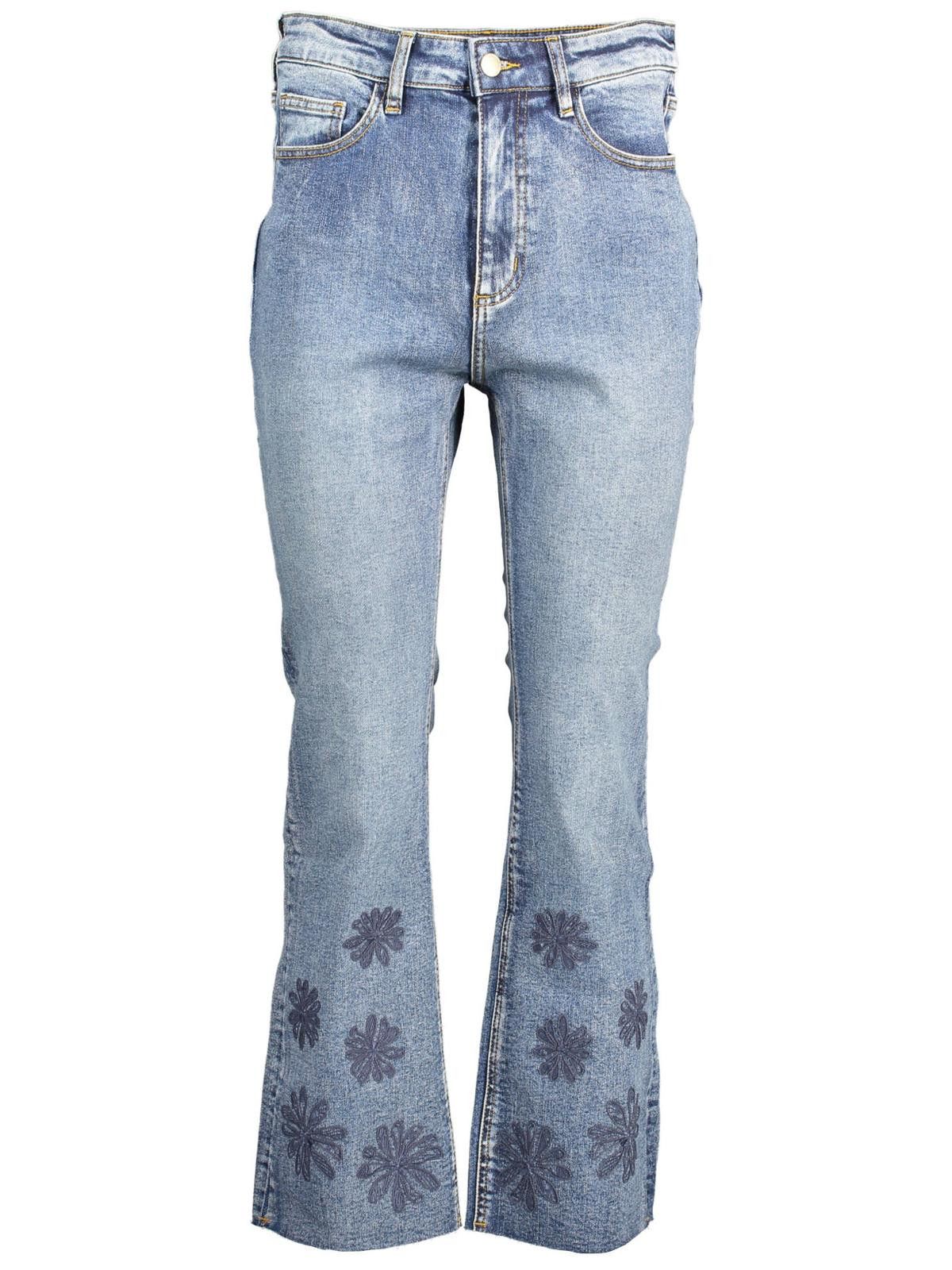 Desigual Blue Cotton Boyfriend Jeans