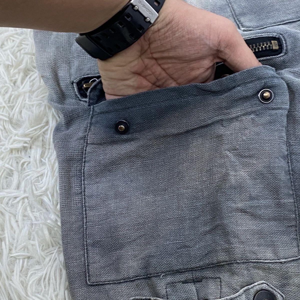 Japanese Brand Tactical Multipocket Denim Cargo Short Pants Size US 44 / EU 60 - 11 Thumbnail