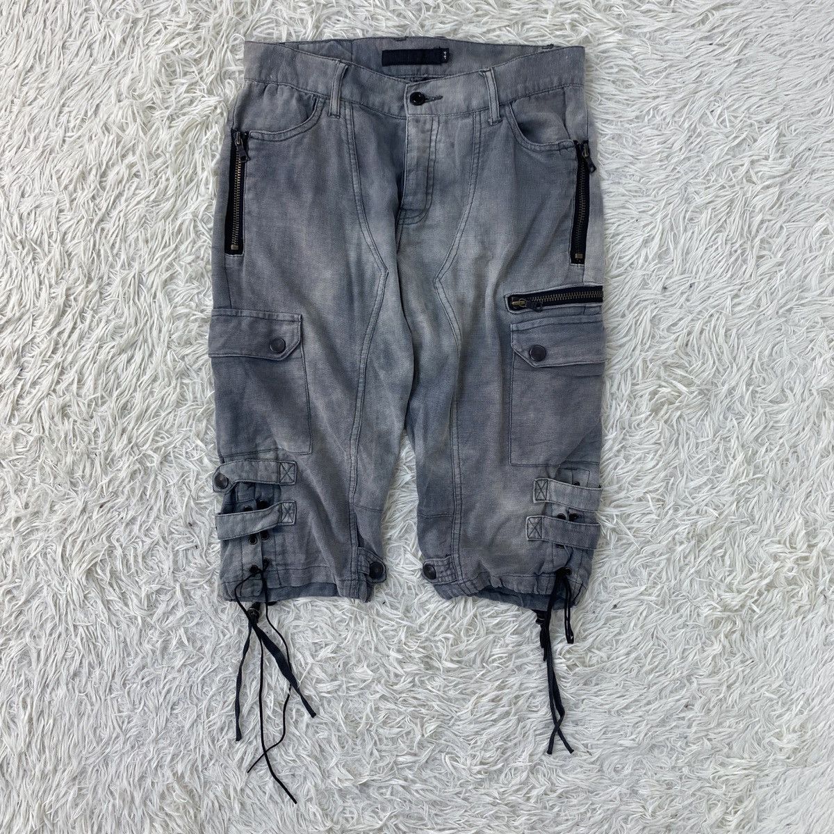 Japanese Brand Tactical Multipocket Denim Cargo Short Pants Size US 44 / EU 60 - 2 Thumbnail