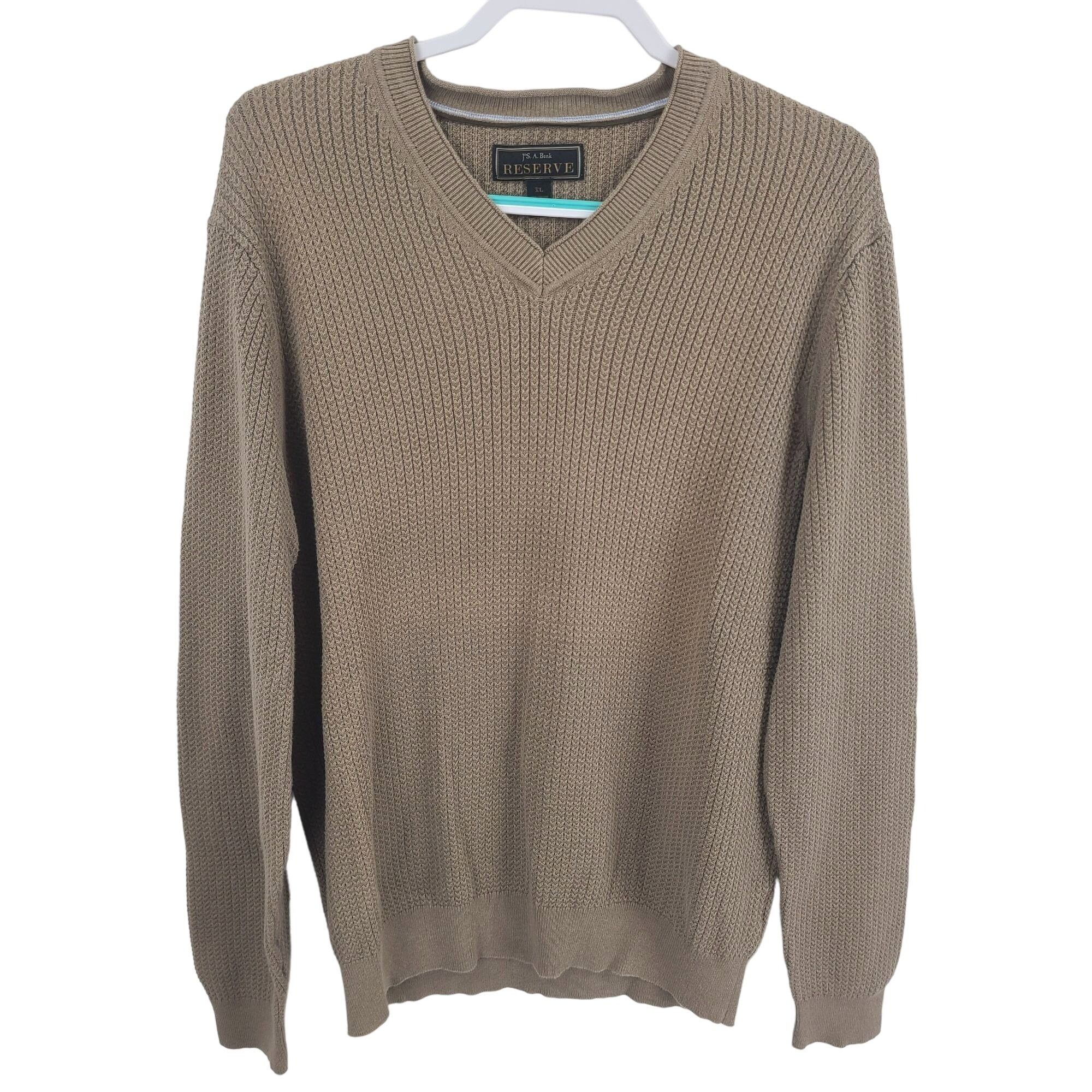 Jos. A. Bank Jos A Bank Reserve Cotton Silk Blend Sweater V-Neck Light ...