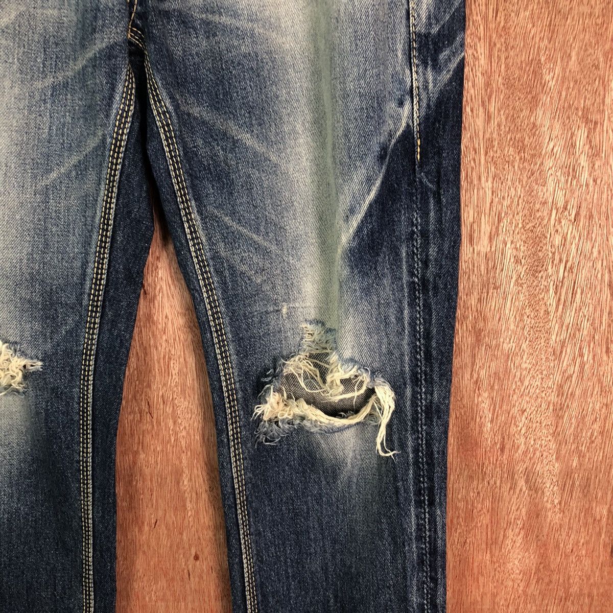 Edition Japan Redeo Crows Blue made in japan Distressed Denim #6353 Size US 29 - 7 Thumbnail