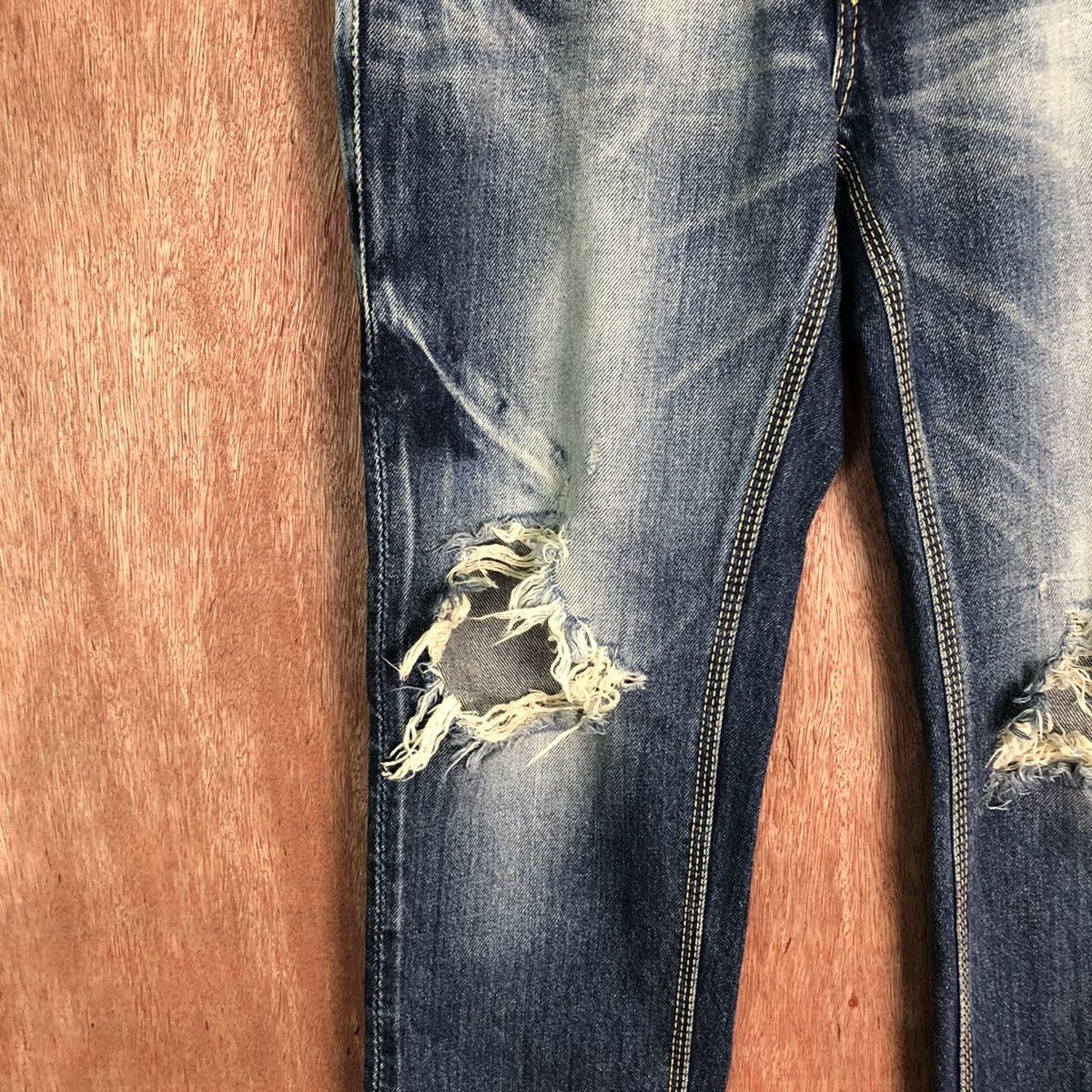 Edition Japan Redeo Crows Blue made in japan Distressed Denim #6353 Size US 29 - 6 Thumbnail
