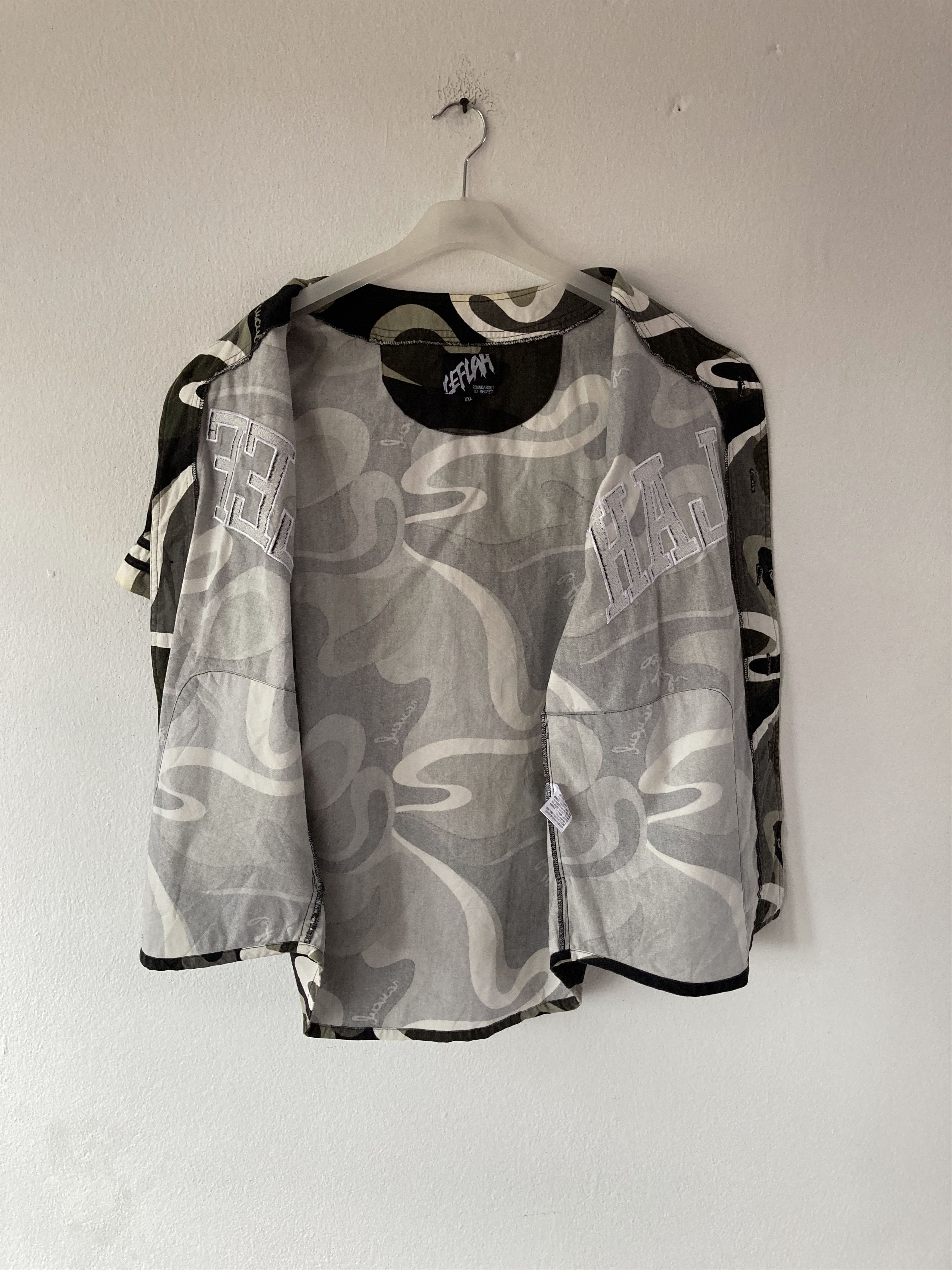 Japanese Brand 🔥LASTPRICE🔥Japanese Leflah ROUNDABOUT NO REGRET Camo Shirt Size US XXL / EU 58 / 5 - 11 Thumbnail