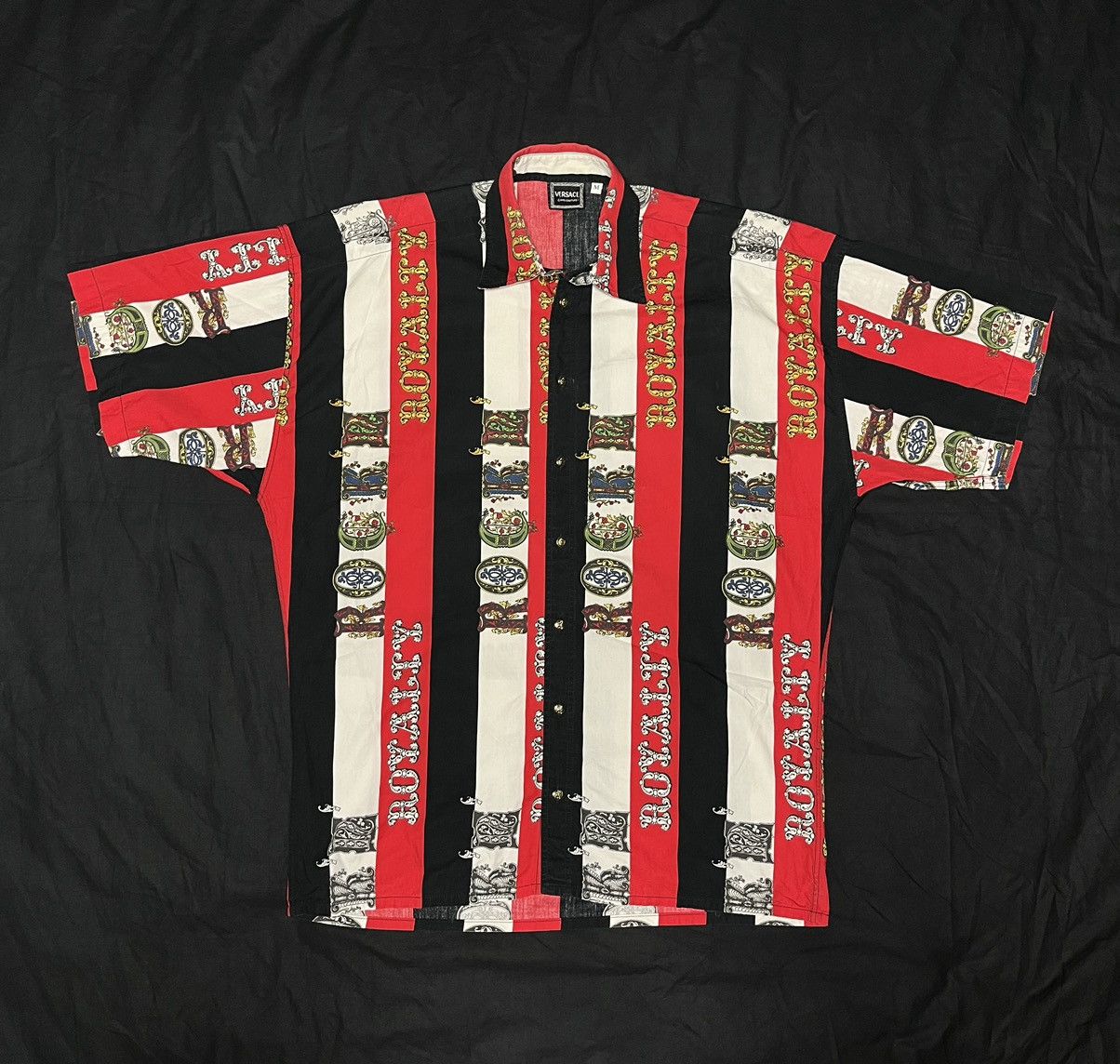 Versace 🧨REAL GRAIL Versace Rock & Royalty Overprinted Shirt Size US M / EU 48-50 / 2 - 1 Thumbnail