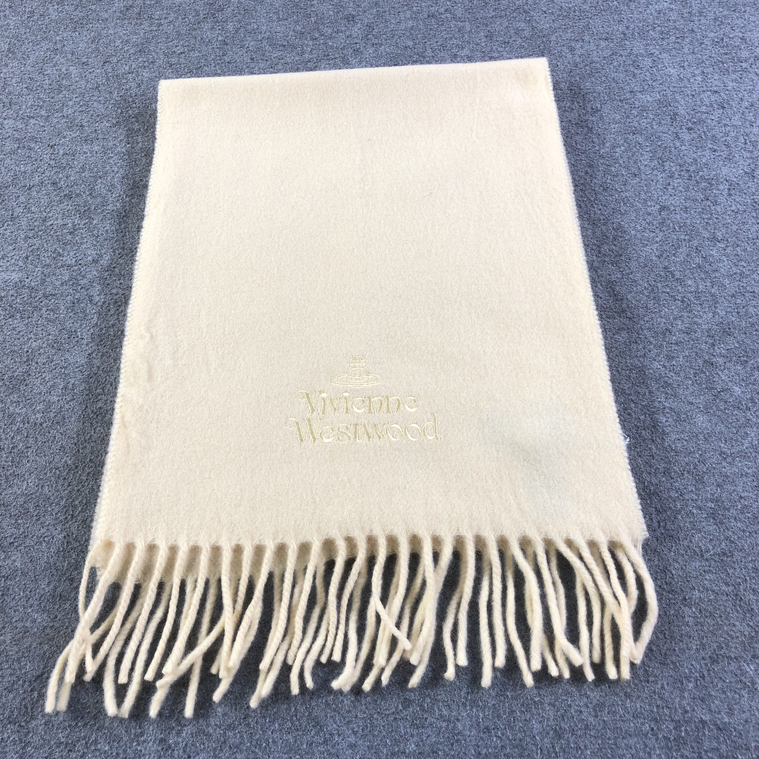 Vivienne Westwood Vivienne Westwood Plain Wool Scarf Muffler V1219 Size ONE SIZE - 3 Thumbnail