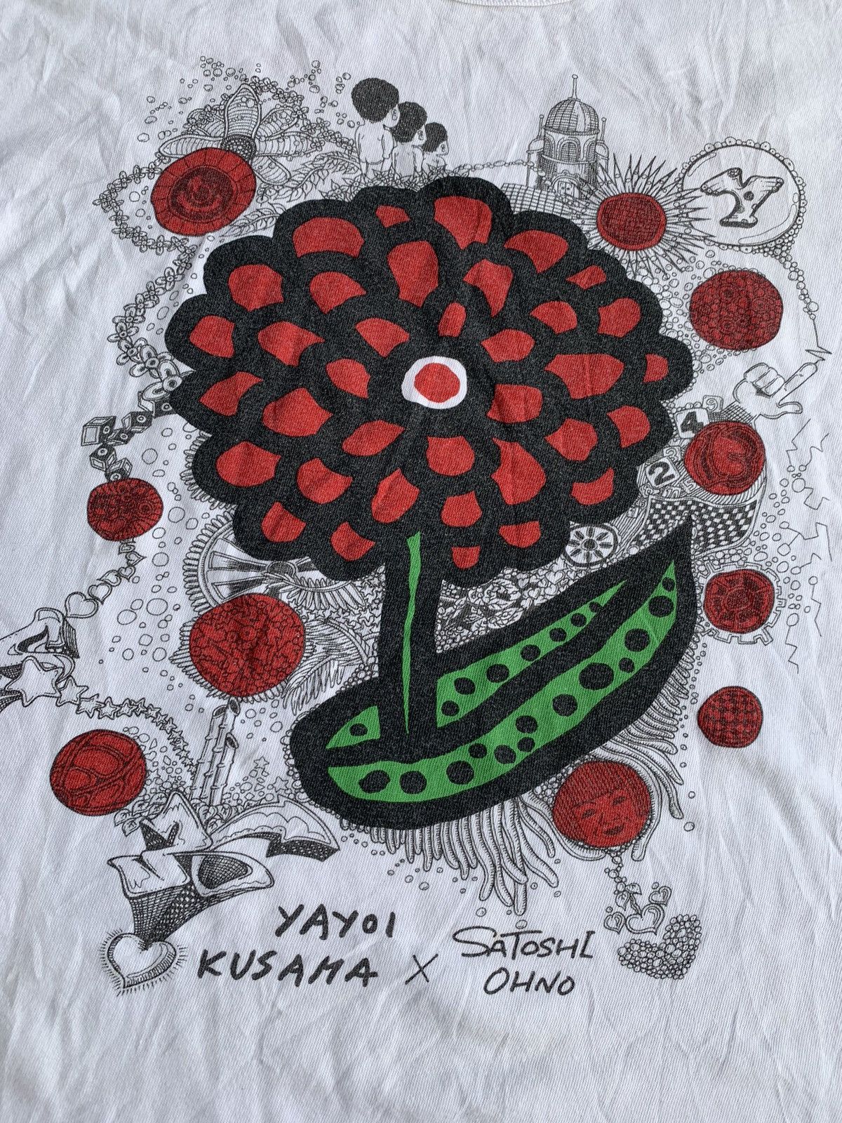 Vintage Vintage Japanese Art Yayoi Kusama Single Stich Tshirt Size US M / EU 48-50 / 2 - 2 Thumbnail