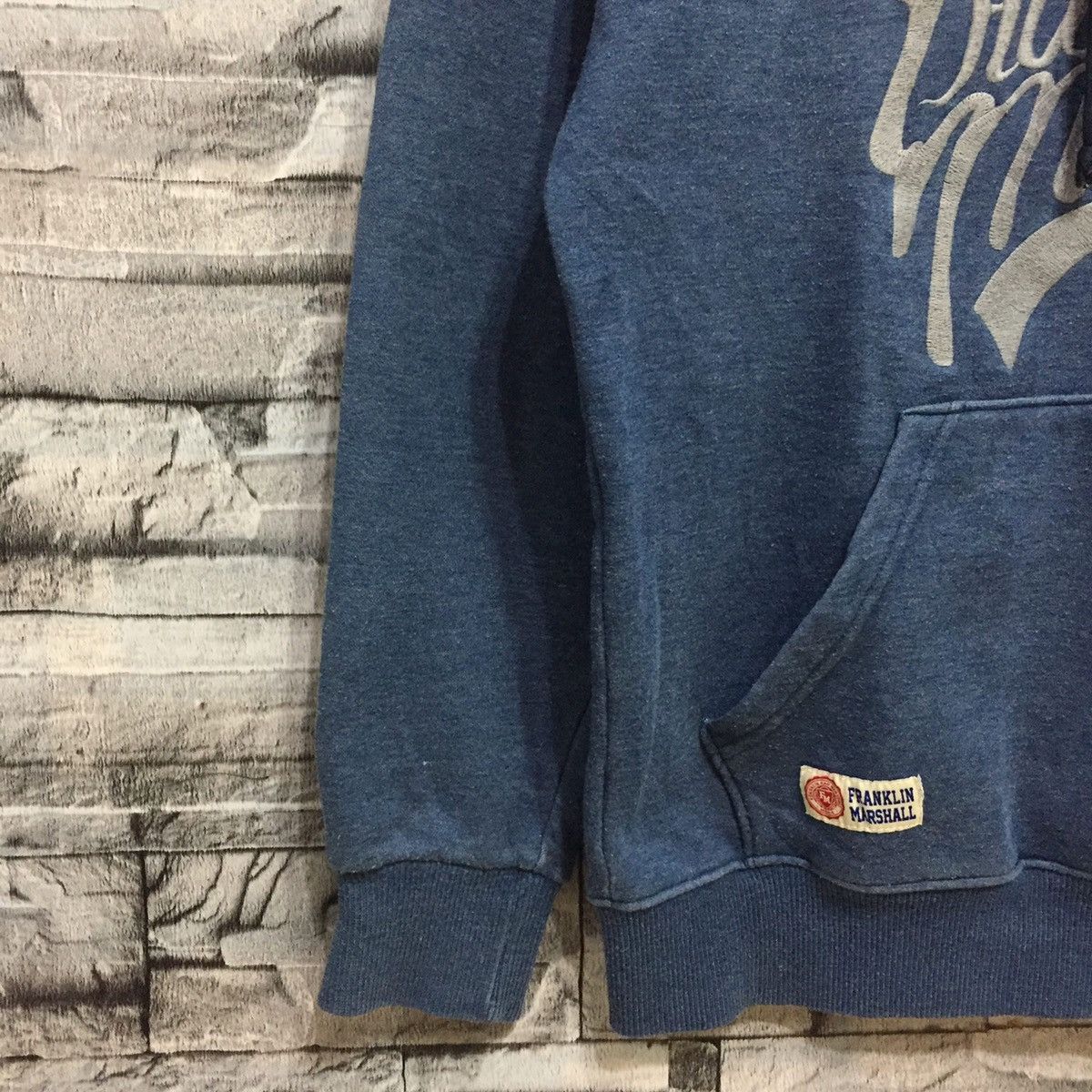 Vintage Vintage Franklin Marshall hoodie embroidered big design Size US M / EU 48-50 / 2 - 4 Thumbnail
