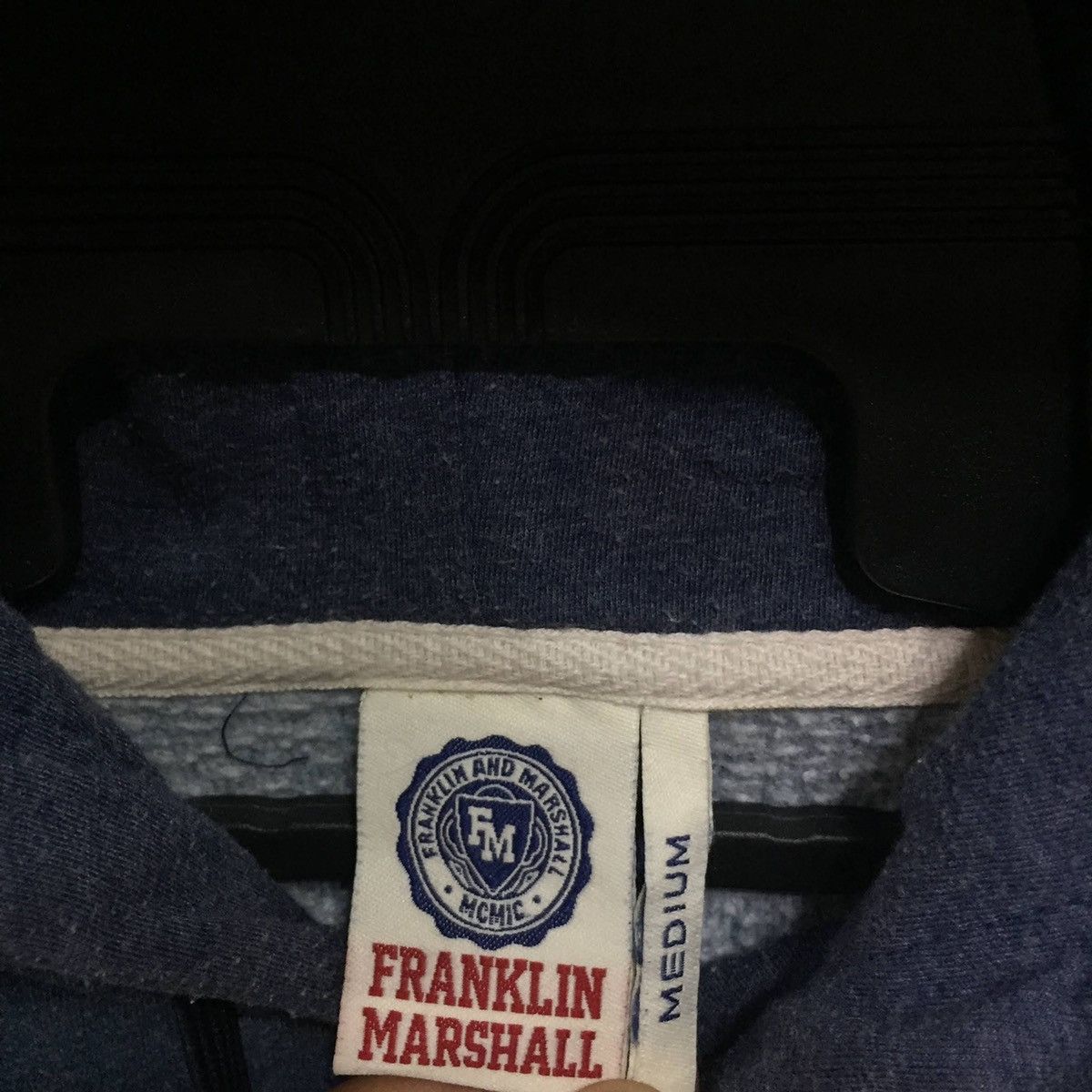 Vintage Vintage Franklin Marshall hoodie embroidered big design Size US M / EU 48-50 / 2 - 3 Thumbnail