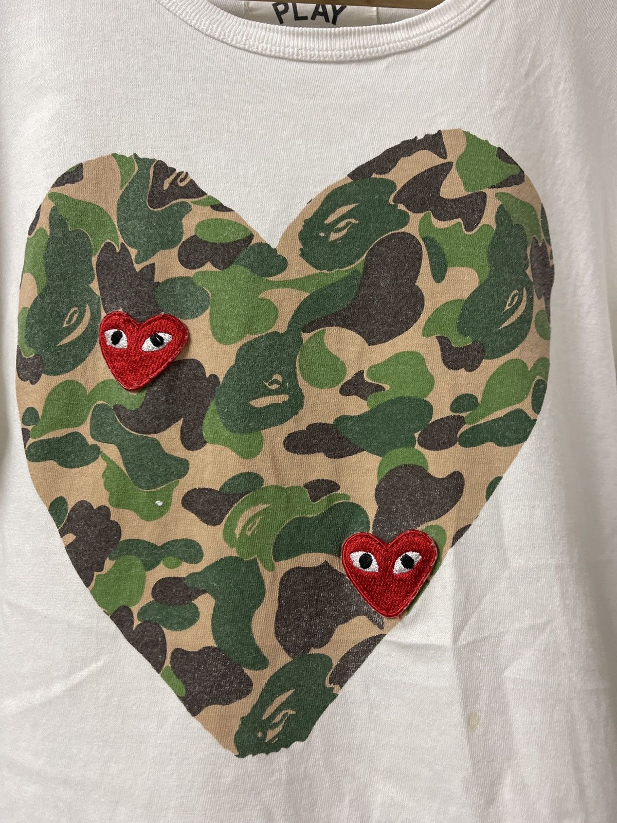 Comme des Garcons VINTAGE COMME des GARCONS HEARTS BAPE CAMO VERY RARE Size US M / EU 48-50 / 2 - 2 Thumbnail