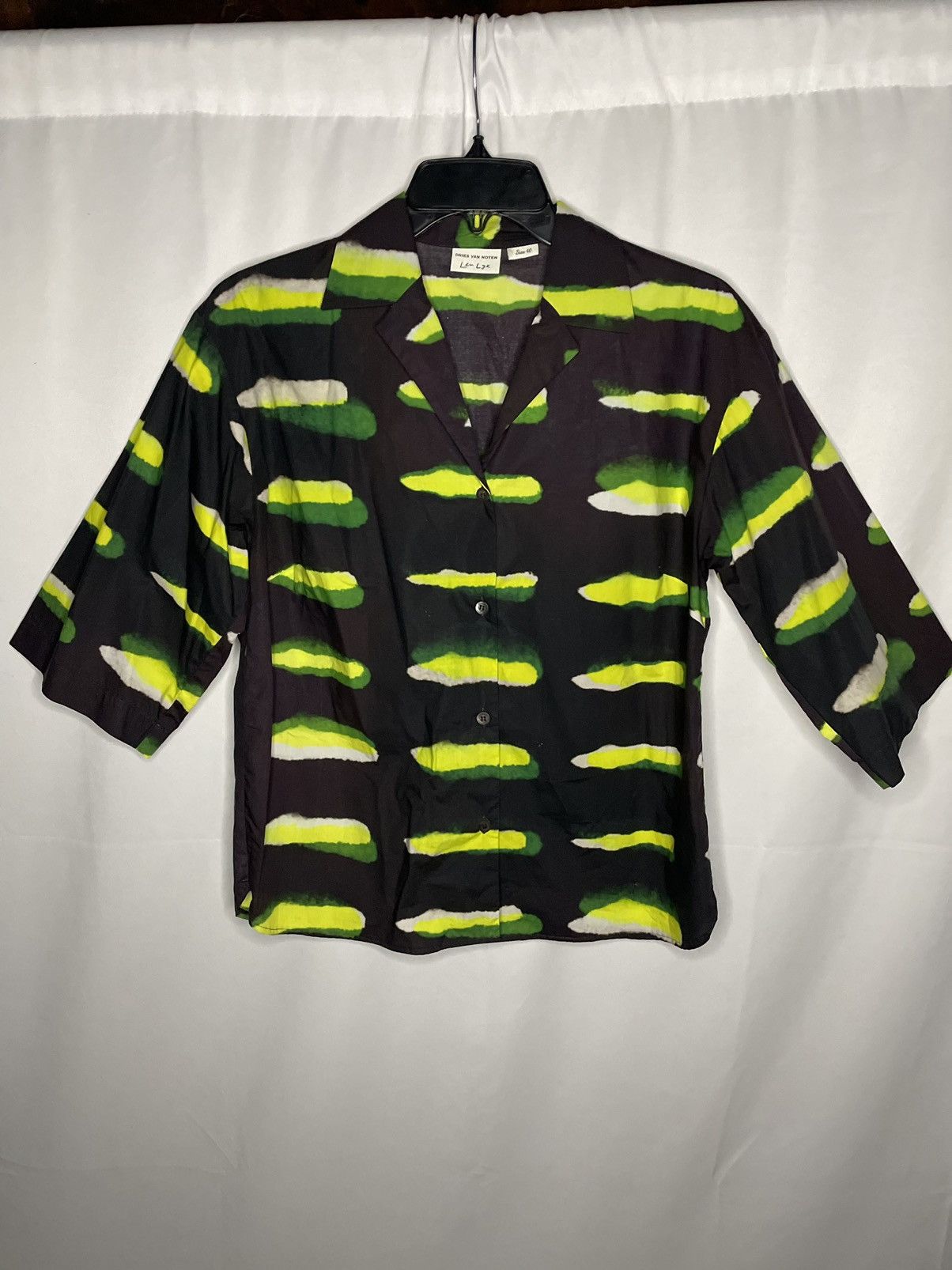image of Dries Van Noten X Len Lye Shirt in Black, Women's (Size Large)