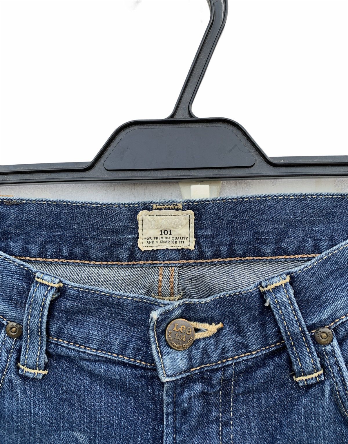 Lee × Vintage Vintage Lee 101 Aging Faded Wash Denim Size US 34 / EU 50 - 7 Thumbnail