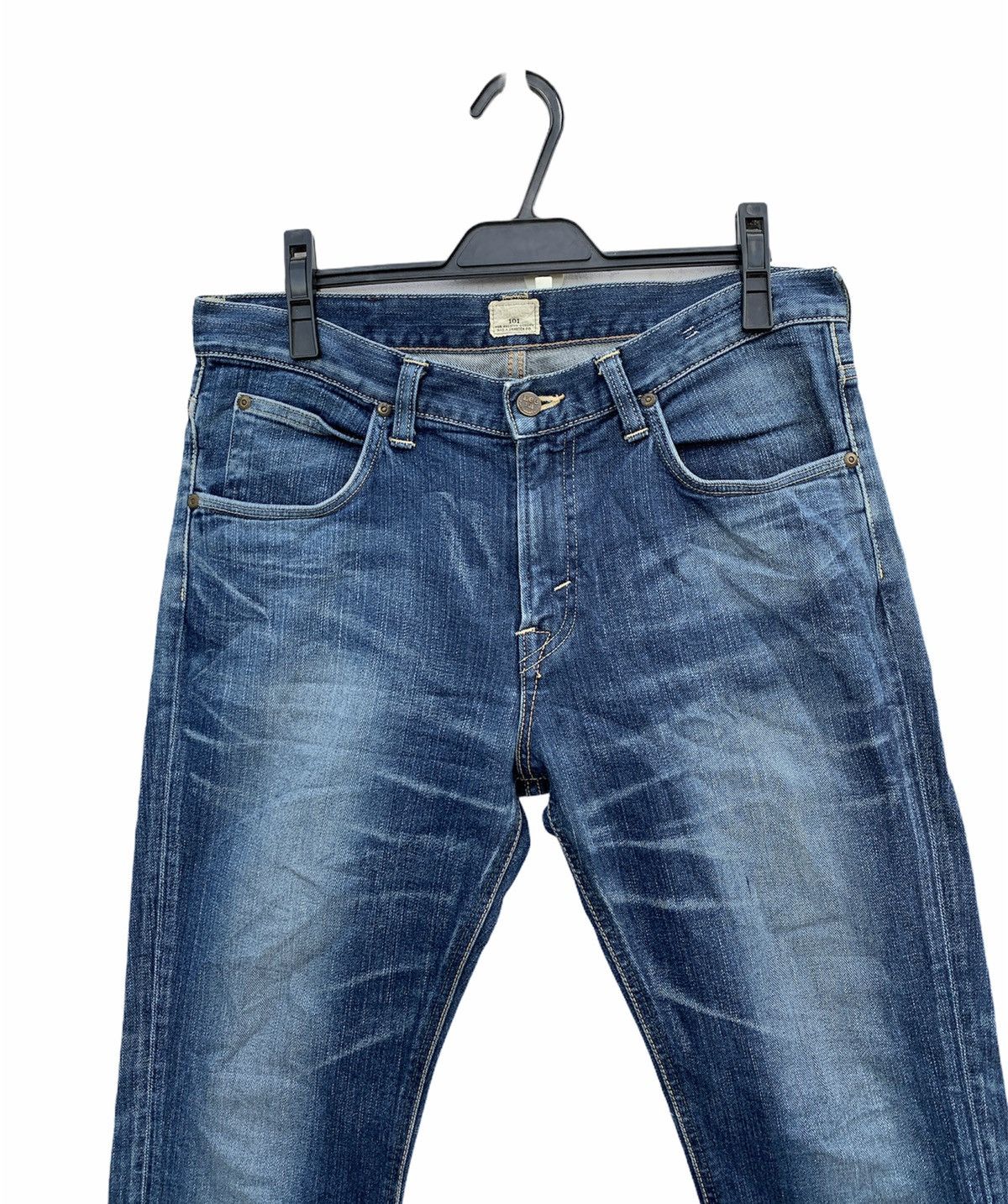 Lee × Vintage Vintage Lee 101 Aging Faded Wash Denim Size US 34 / EU 50 - 3 Thumbnail