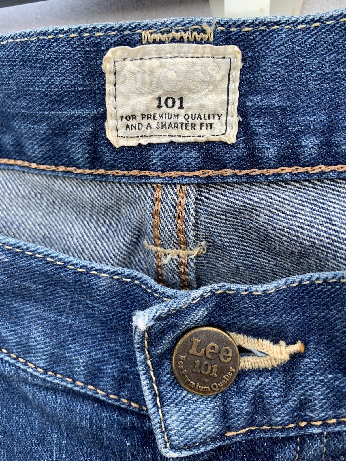 Lee × Vintage Vintage Lee 101 Aging Faded Wash Denim Size US 34 / EU 50 - 19 Thumbnail