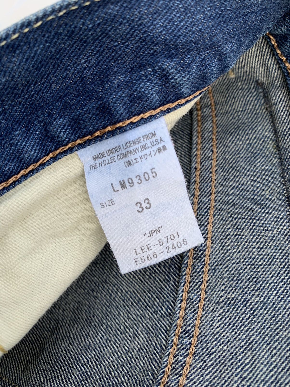 Lee × Vintage Vintage Lee 101 Aging Faded Wash Denim Size US 34 / EU 50 - 23 Thumbnail