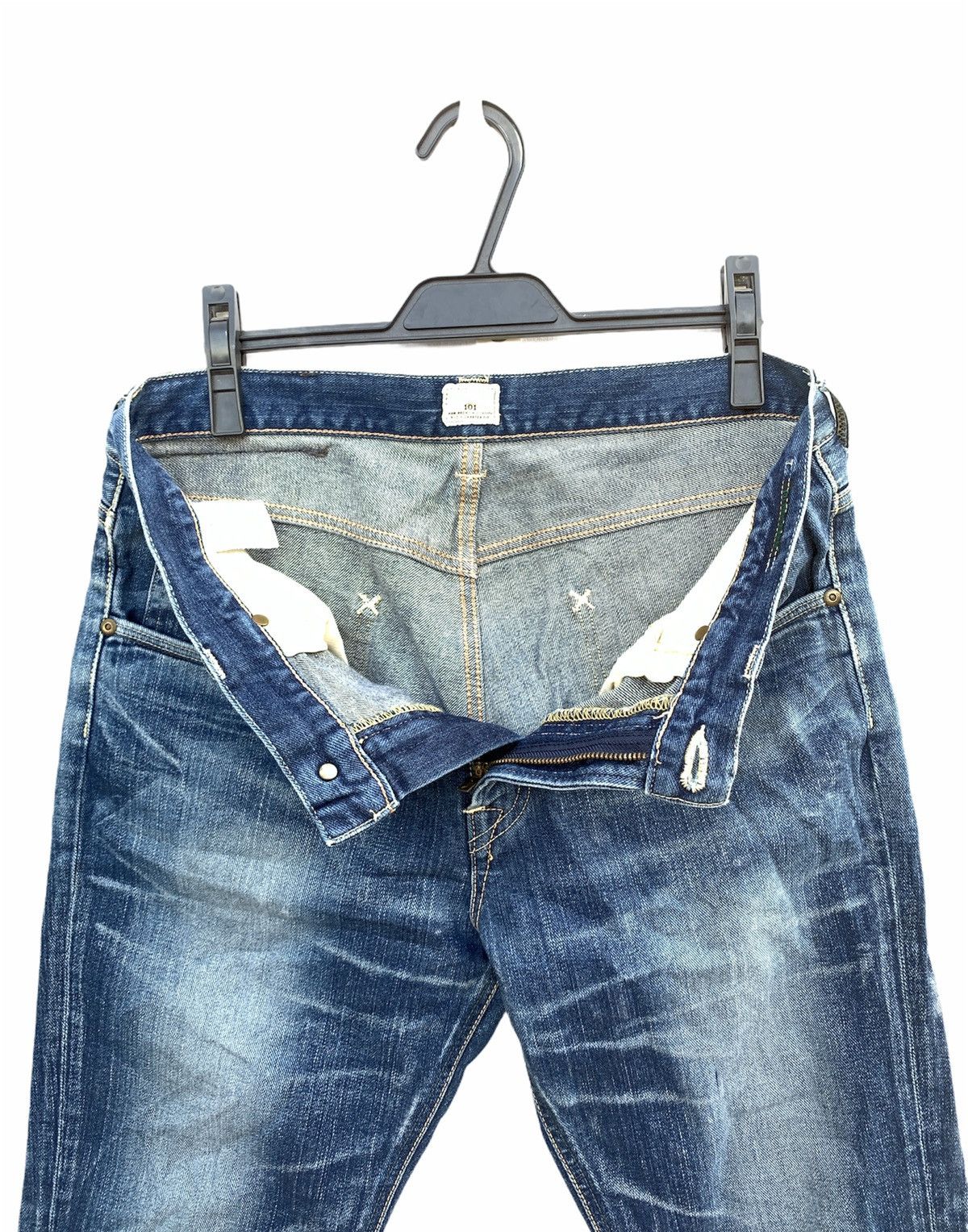Lee × Vintage Vintage Lee 101 Aging Faded Wash Denim Size US 34 / EU 50 - 14 Thumbnail