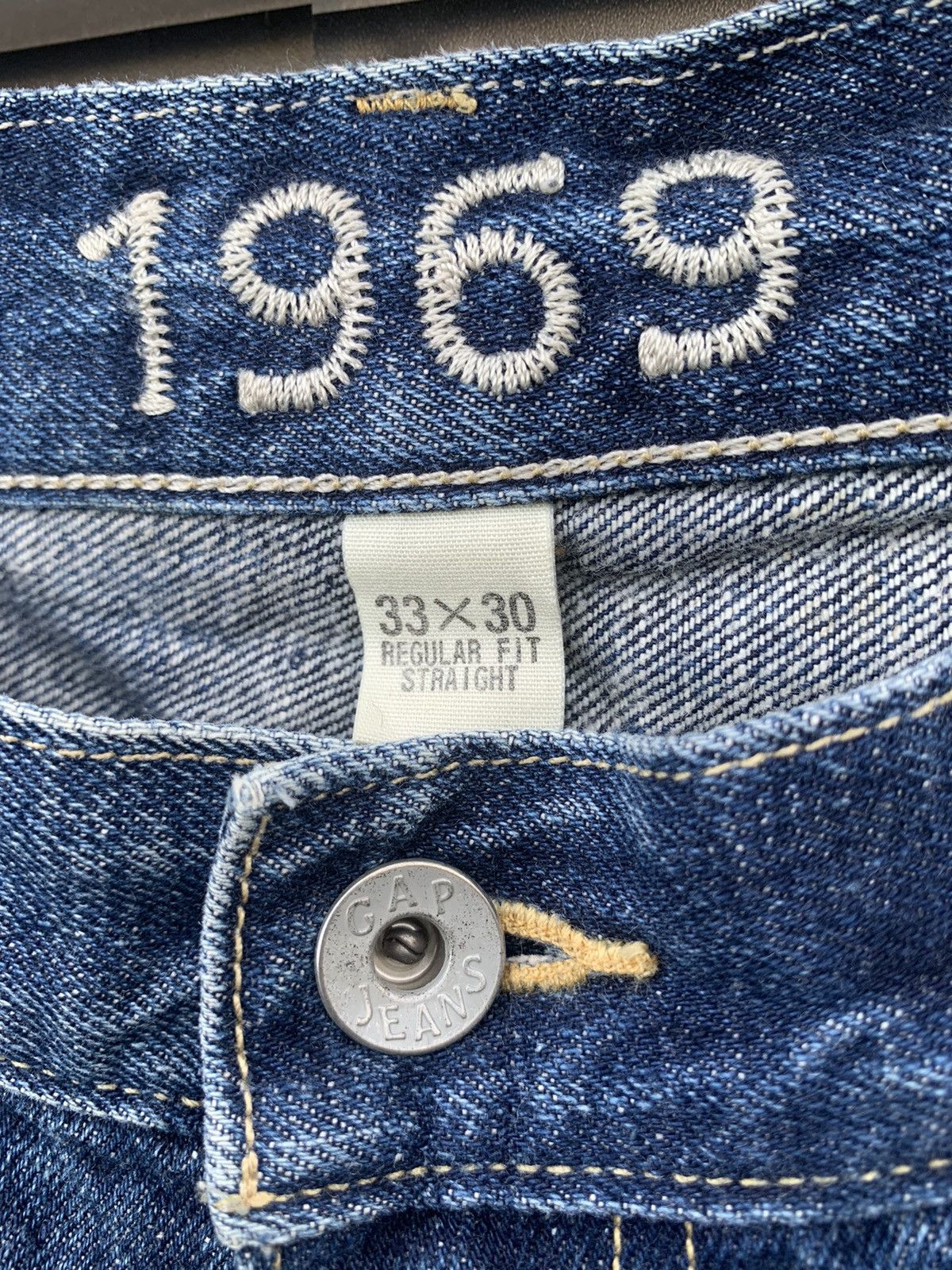 Gap × Vintage Vintage GAP Regular Fit Straighy Distressed Denim Size US 33 - 9 Thumbnail