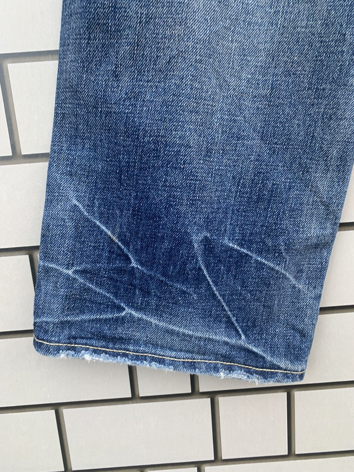 Gap × Vintage Vintage GAP Regular Fit Straighy Distressed Denim Size US 33 - 15 Thumbnail