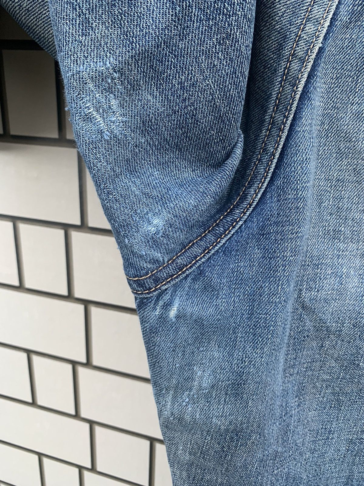 Gap × Vintage Vintage GAP Regular Fit Straighy Distressed Denim Size US 33 - 19 Thumbnail