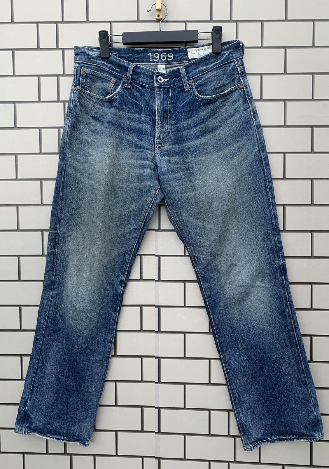 Gap × Vintage Vintage GAP Regular Fit Straighy Distressed Denim Size US 33 - 2 Thumbnail
