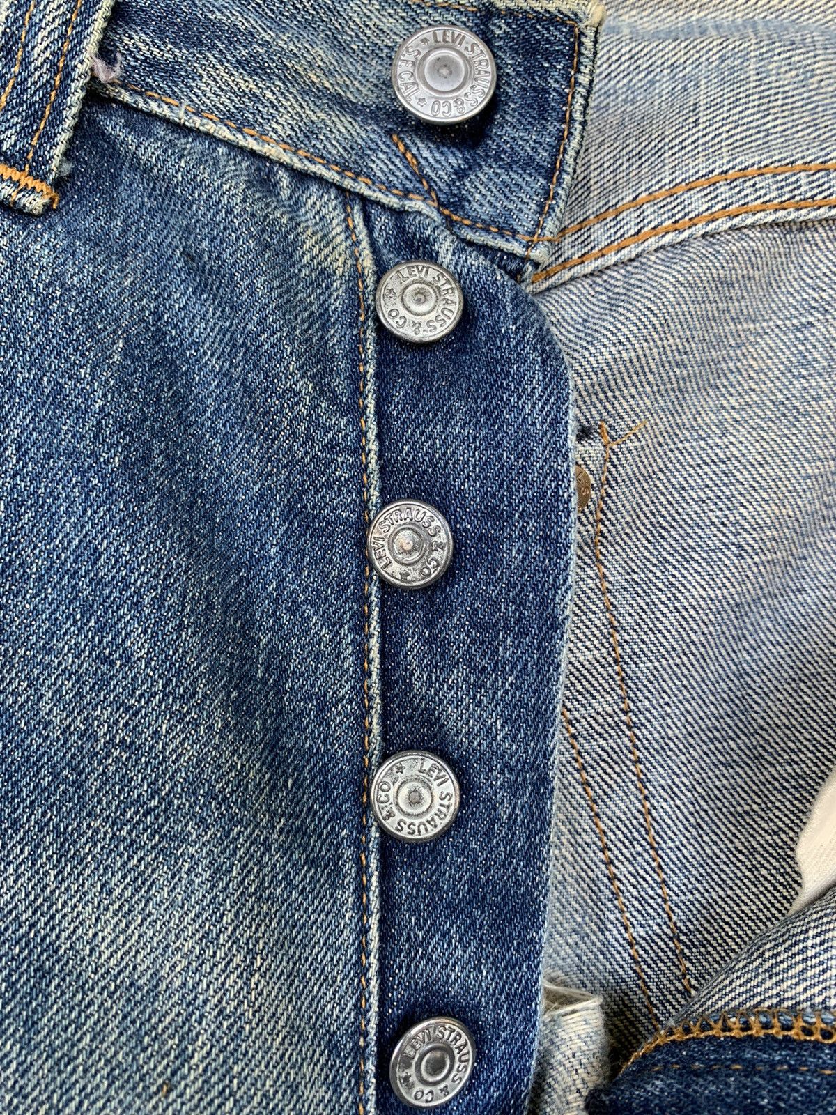 Levi's Vintage Levis 501XX Big E Selvedge Distressed Denim Size US 30 / EU 46 - 12 Thumbnail
