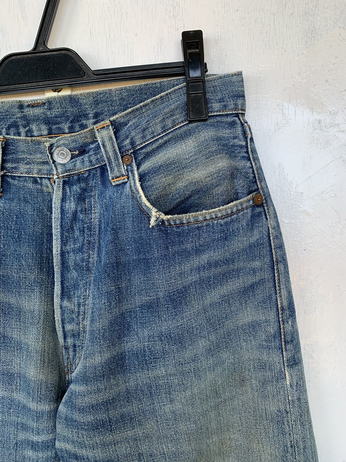 Levi's Vintage Levis 501XX Big E Selvedge Distressed Denim Size US 30 / EU 46 - 8 Thumbnail