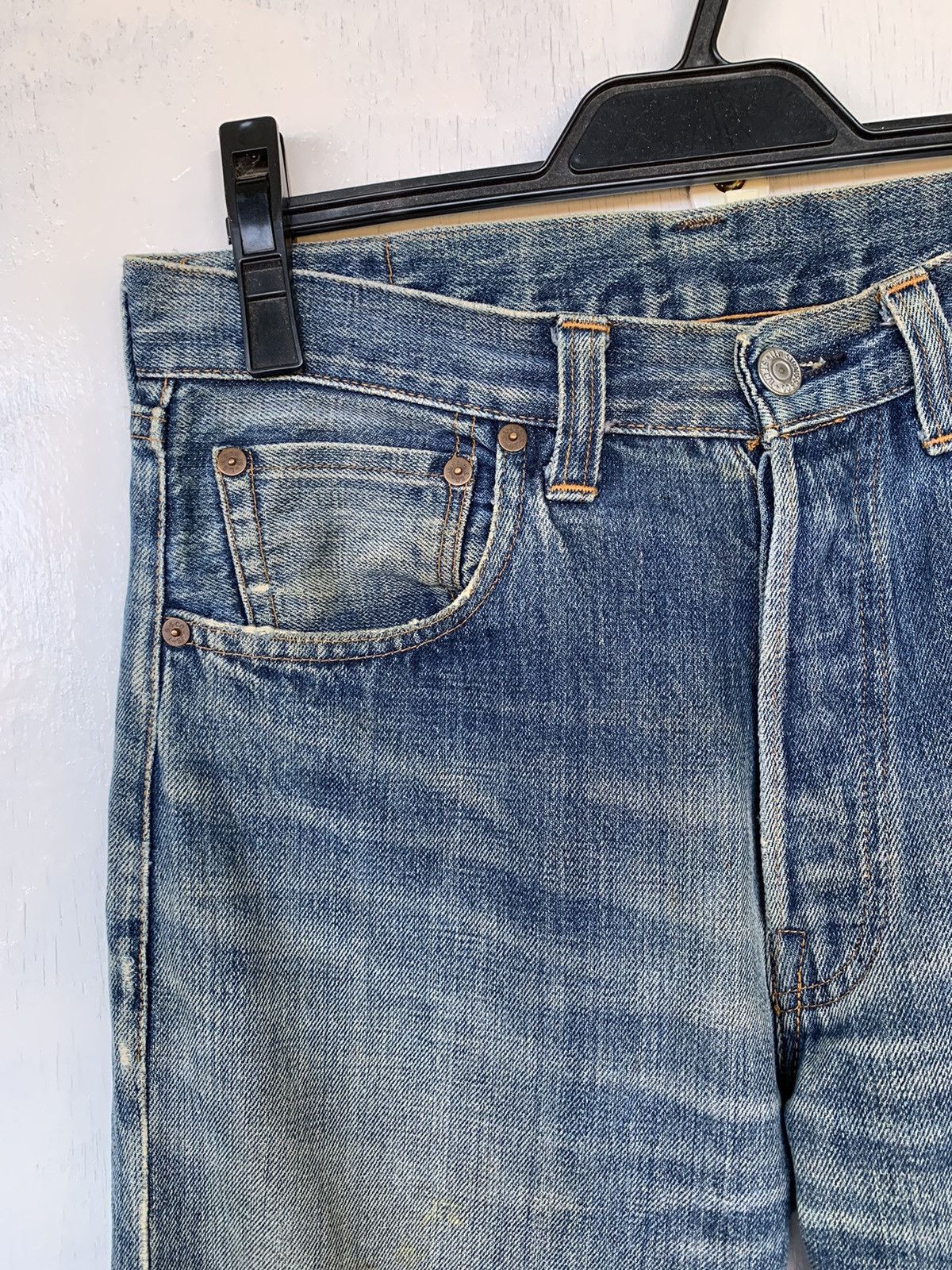 Levi's Vintage Levis 501XX Big E Selvedge Distressed Denim Size US 30 / EU 46 - 7 Thumbnail