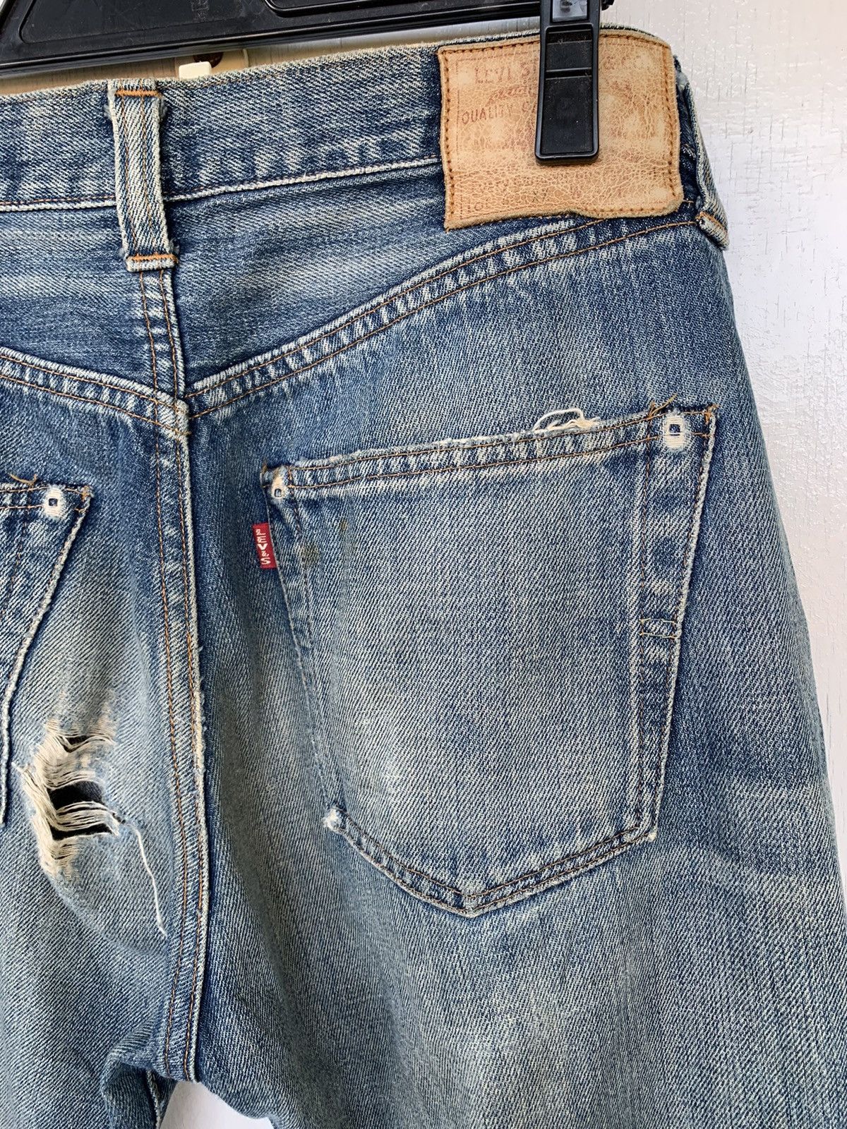 Levi's Vintage Levis 501XX Big E Selvedge Distressed Denim Size US 30 / EU 46 - 20 Thumbnail