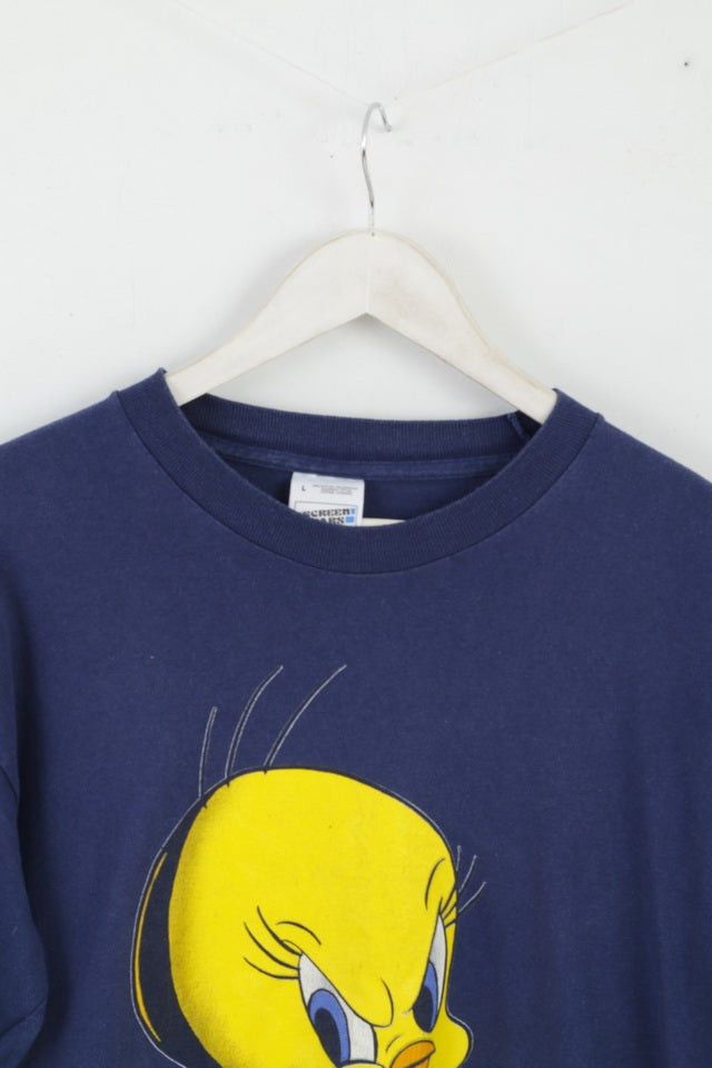 Fruit Of The Loom Fruit Of The Loom Mens L T-Shirt Navy Tweety Top 2011 Size US L / EU 52-54 / 3 - 3 Thumbnail