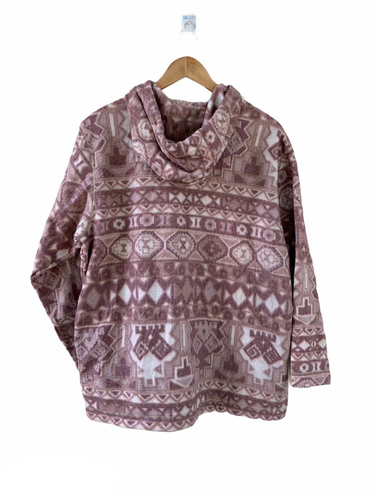 Vintage Vtg Navajo PatinaClub Printed Fleece Hoodie americanwest Size US L / EU 52-54 / 3 - 2 Thumbnail