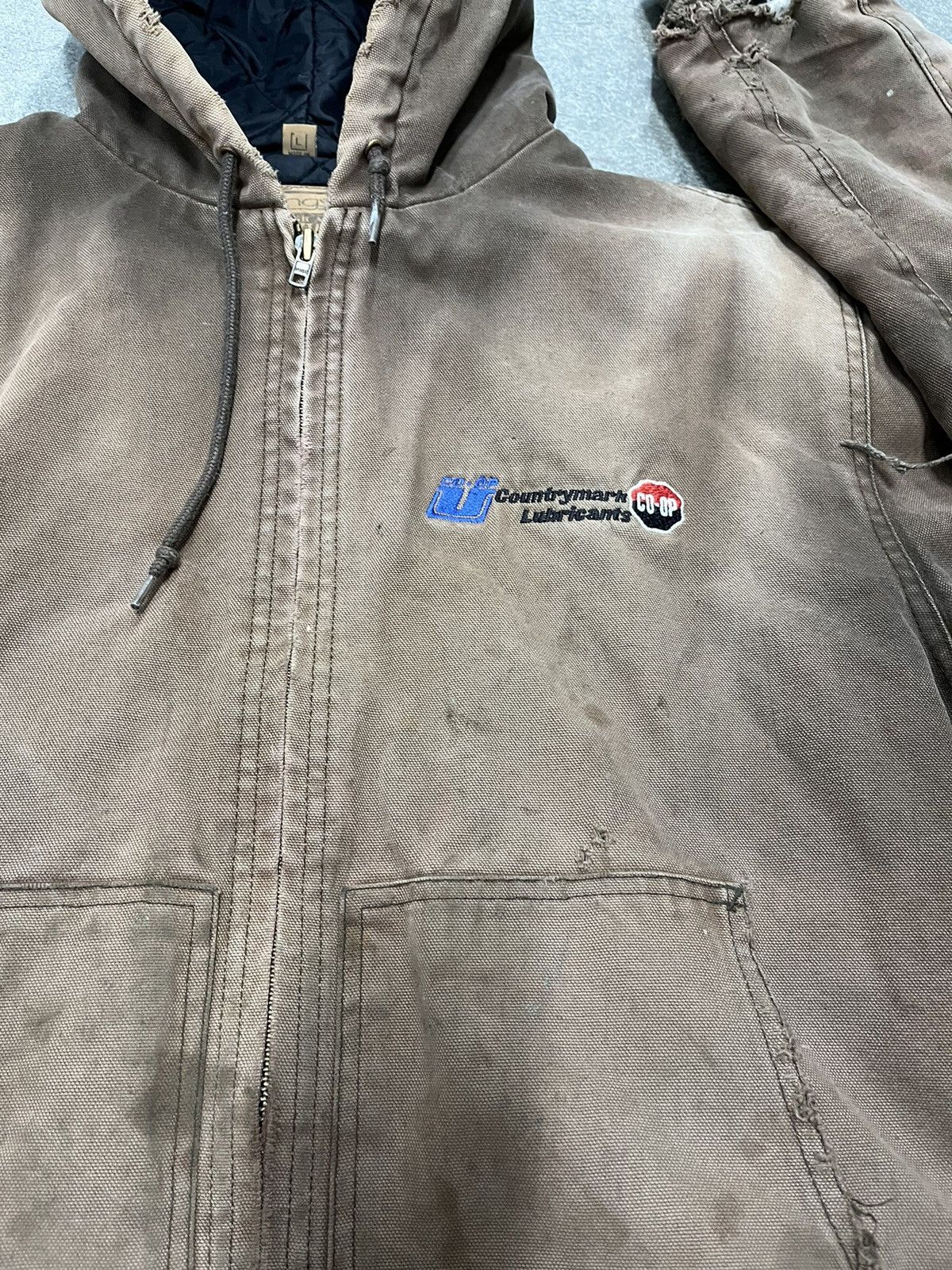 Carhartt × Vintage Vintage Faded Distressed Brown Carhartt Style Jacket Large Size US L / EU 52-54 / 3 - 2 Thumbnail