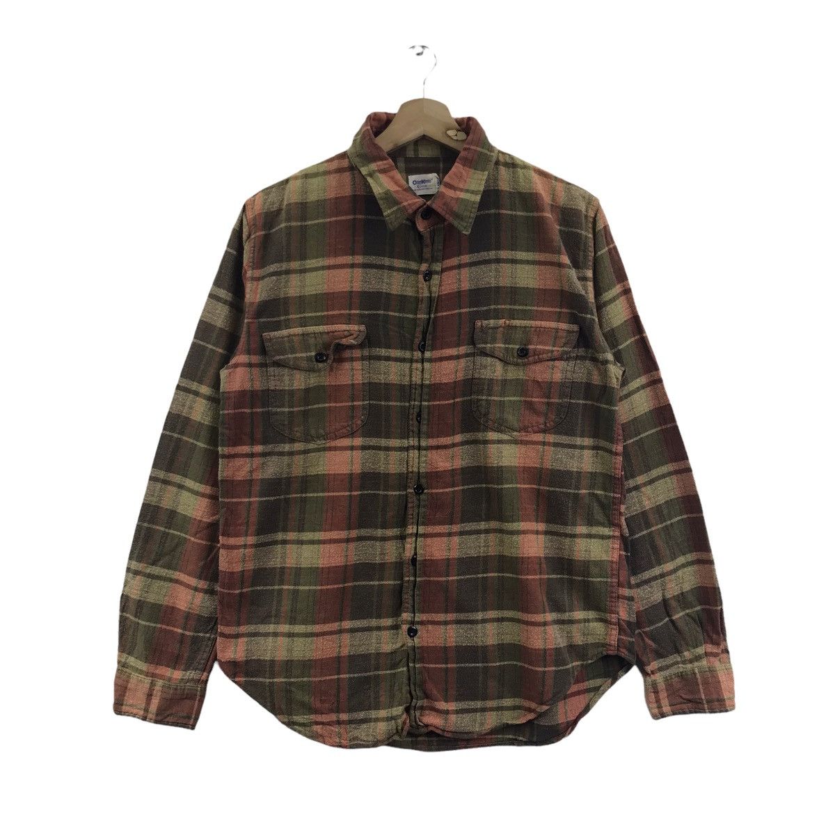 Oshkosh OSHKOSH CLASSIC WESTERN SnapButton Flannel Check TartanShirt Size US L / EU 52-54 / 3 - 1 Thumbnail