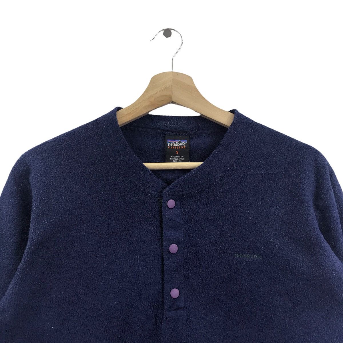 Patagonia Vtg PATAGONIA CAPILENE USA SnapButton Fleece LightSweatshirt Size US S / EU 44-46 / 1 - 2 Thumbnail
