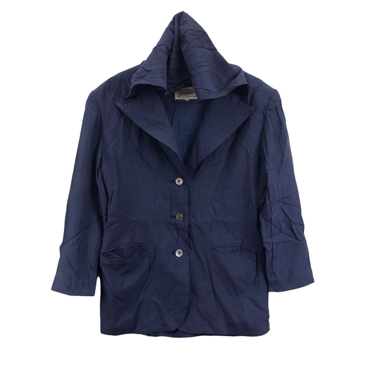 Vintage SCAPA Of SCOTLAND Antwerp Blue Hooded Coat Size US S / EU 44-46 / 1 - 1 Thumbnail