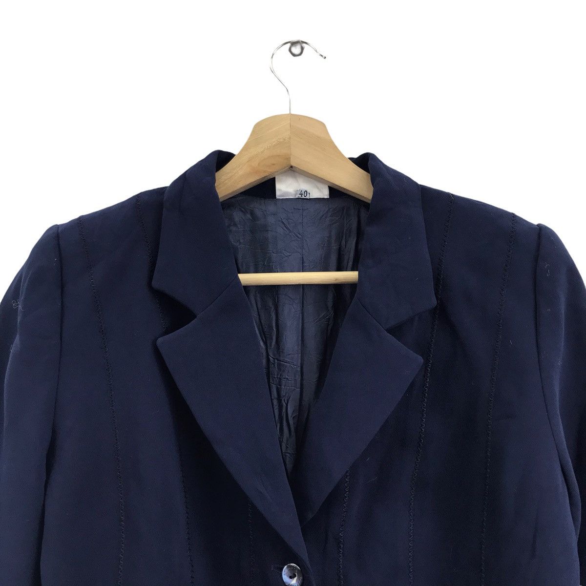 Vintage ANGELO TARLAZZI PARIS French Designer Blue Coat Jacket Size US S / EU 44-46 / 1 - 2 Thumbnail