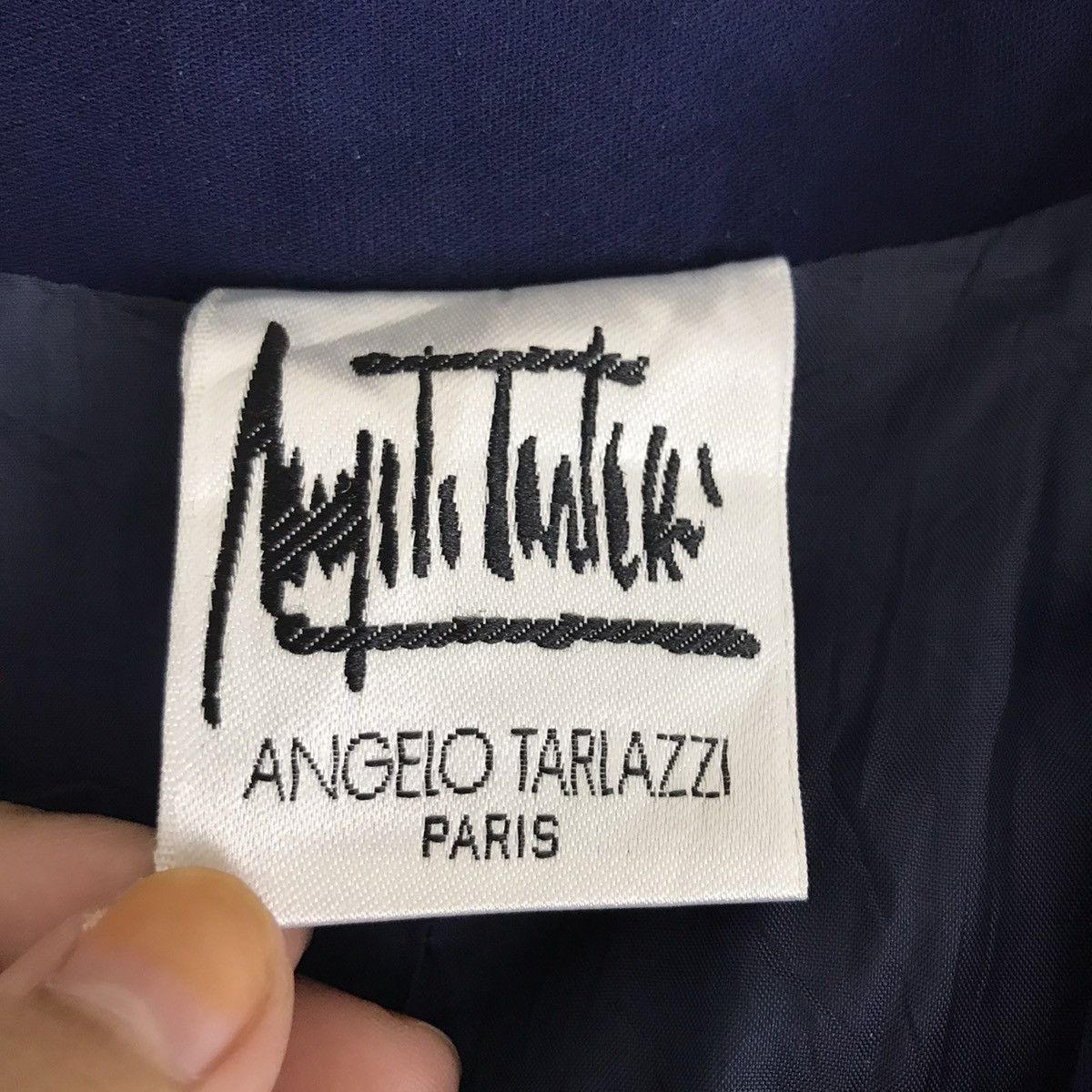 Vintage ANGELO TARLAZZI PARIS French Designer Blue Coat Jacket Size US S / EU 44-46 / 1 - 4 Thumbnail