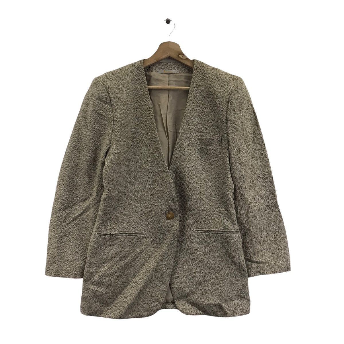 Aquascutum AQUASCUTUM British Brand Sand Wool Blazer Coat Jacket Size US S / EU 44-46 / 1 - 1 Thumbnail