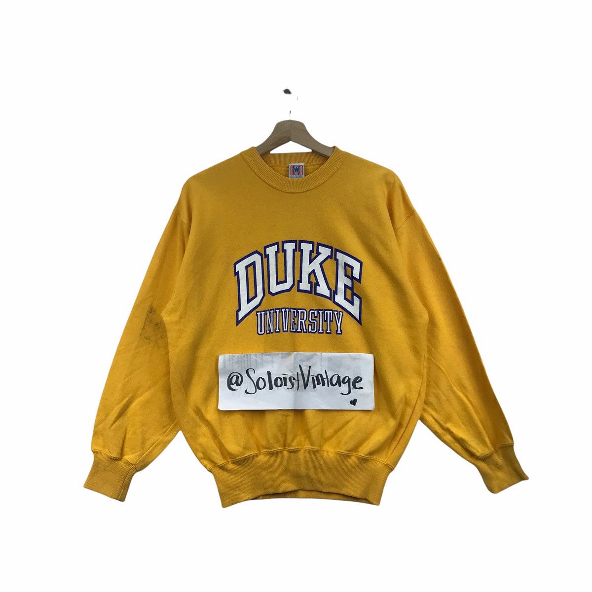 Vintage DUKE UNIVERSITY College Graduation Gift Yellow Sweatshirt Size US S / EU 44-46 / 1 - 1 Thumbnail