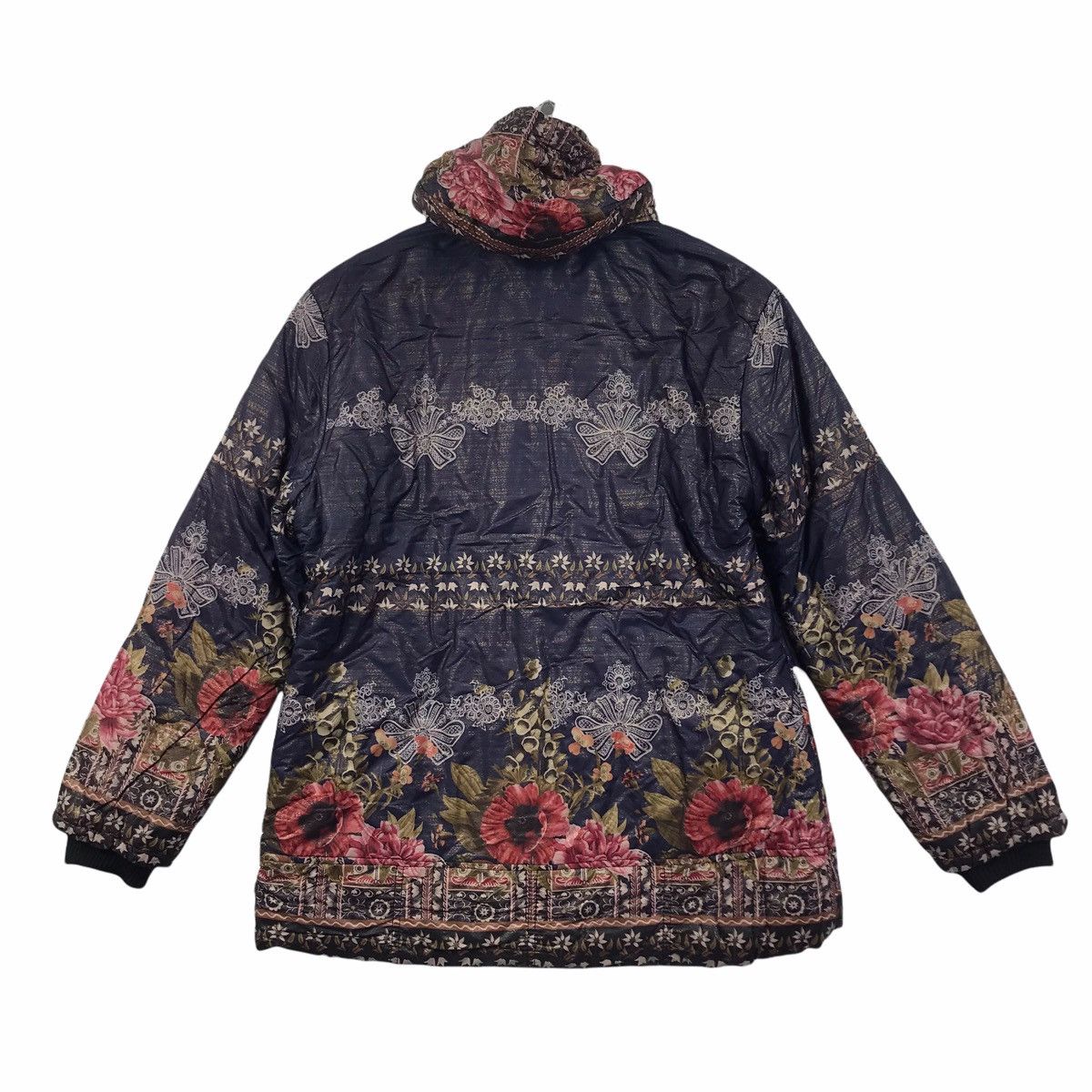 Japanese Brand Vintage JAPANESE BRAND Hibiscus Flower Garden Puffer Jacket Size US M / EU 48-50 / 2 - 6 Thumbnail